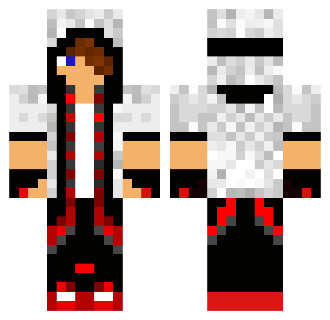 Plier Minecraft skin, front and back view
