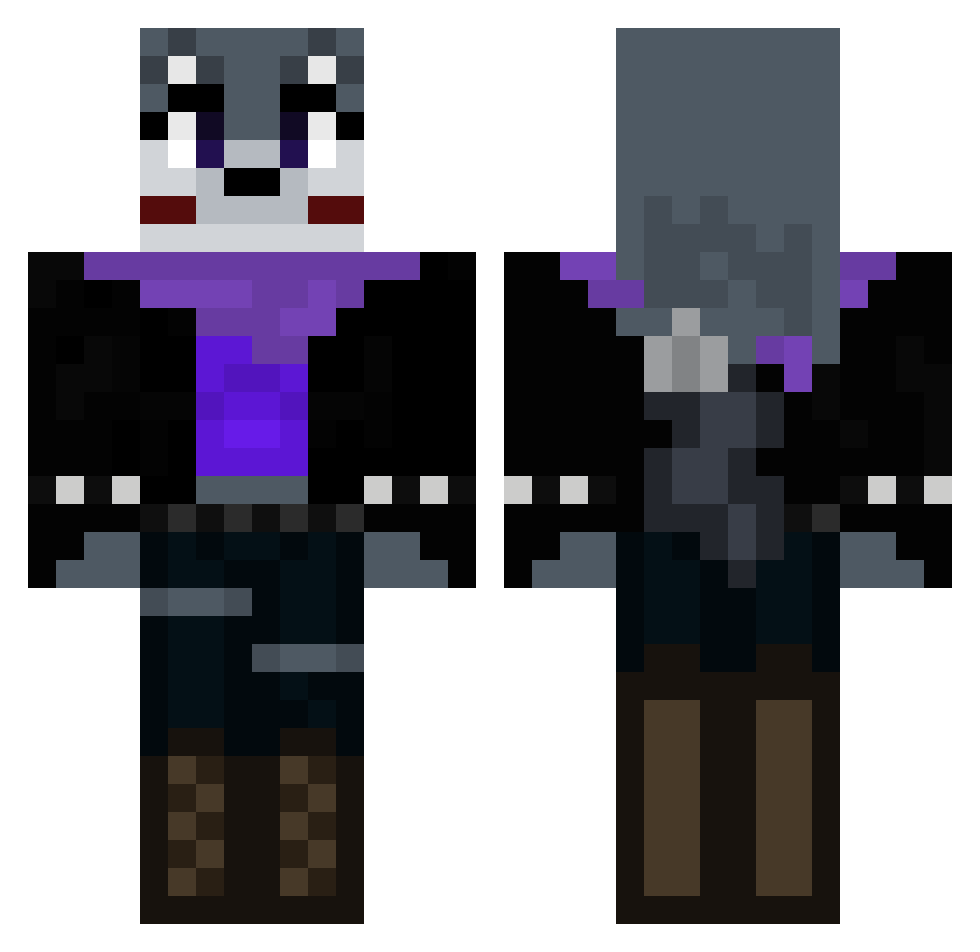 guto201 Minecraft skin, front and back view