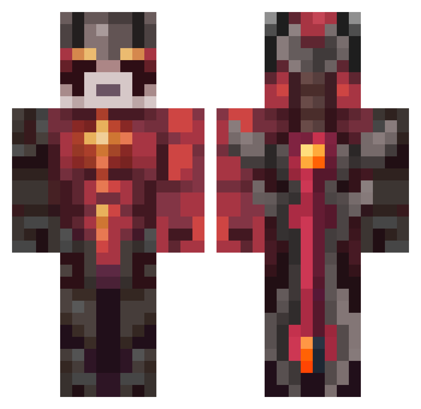 CAAYPXH Minecraft skin, front and back view