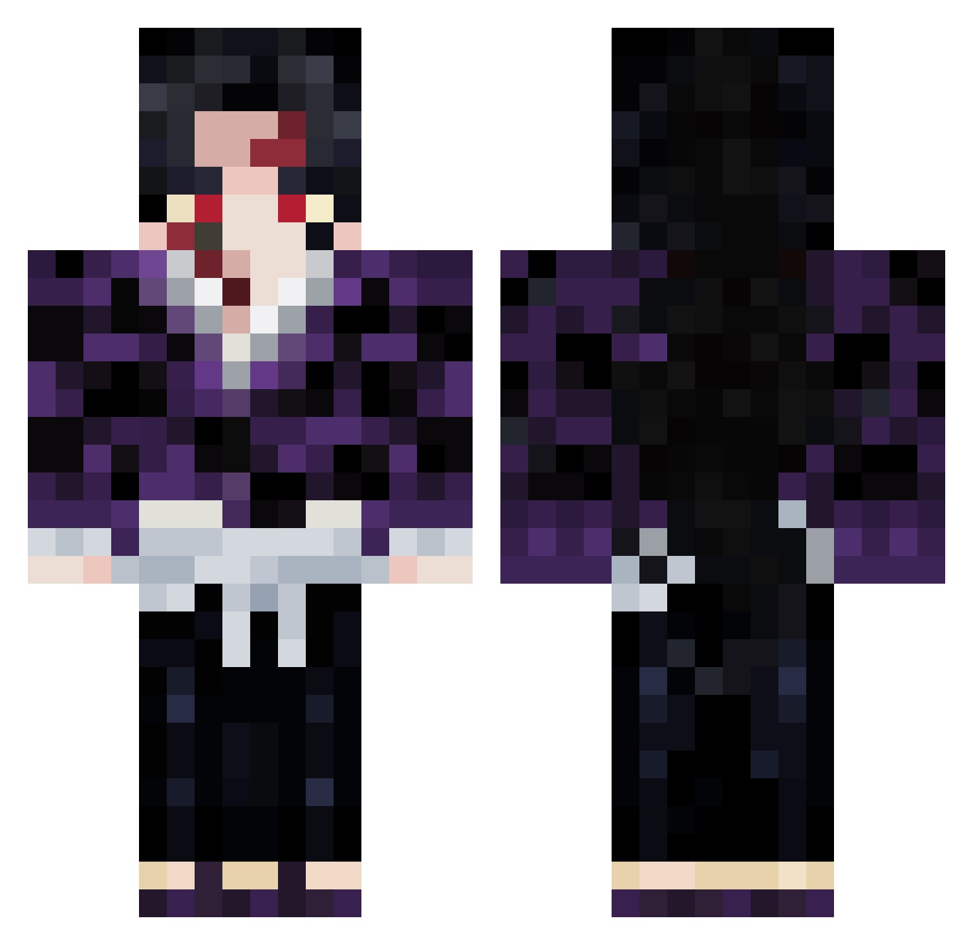 dZznn Minecraft skin, front and back view
