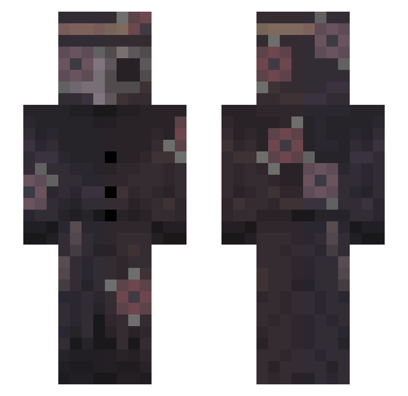 Benjamin_King_I Minecraft skin, front and back view