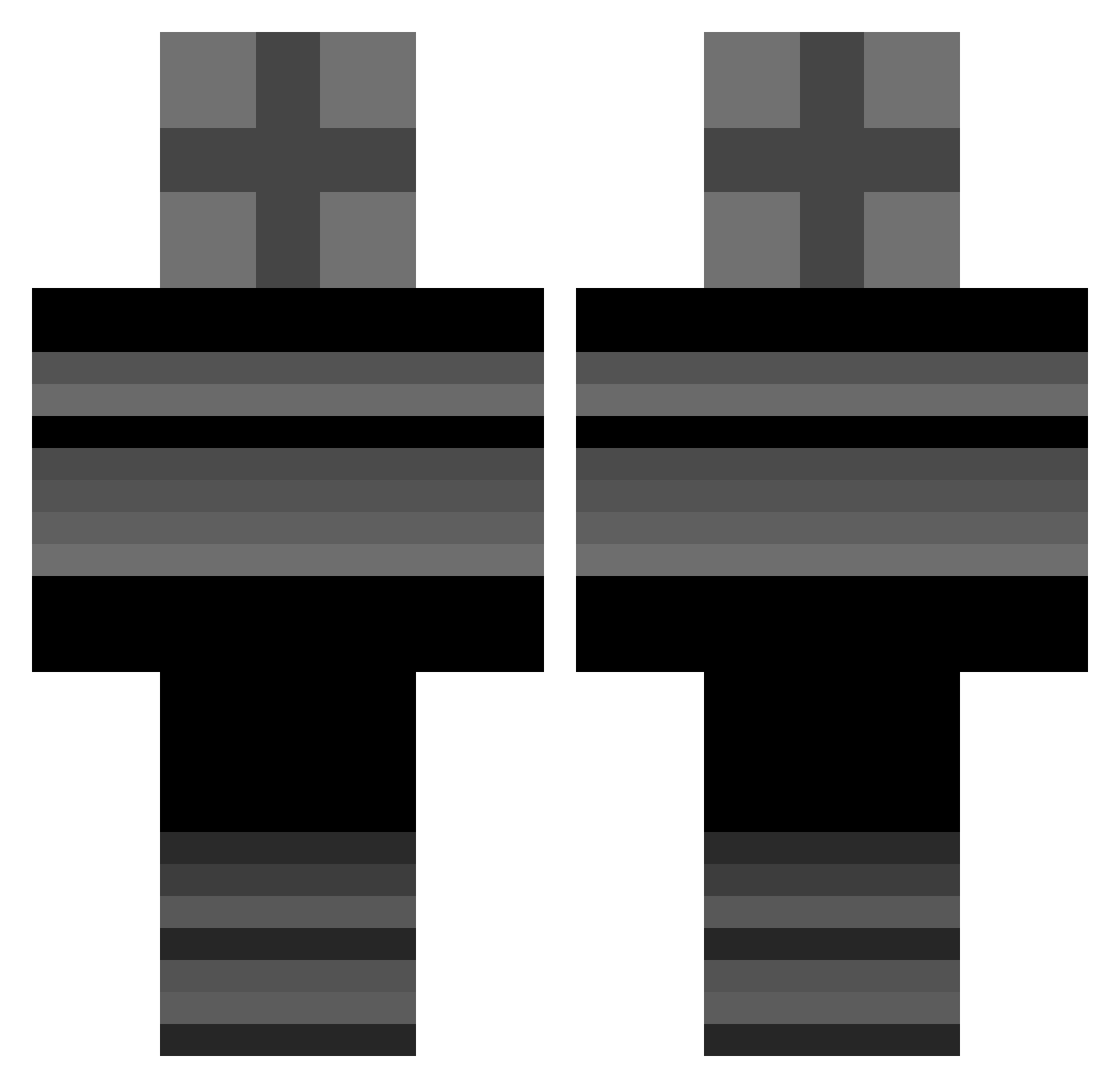 Quester161 Minecraft skin, front and back view