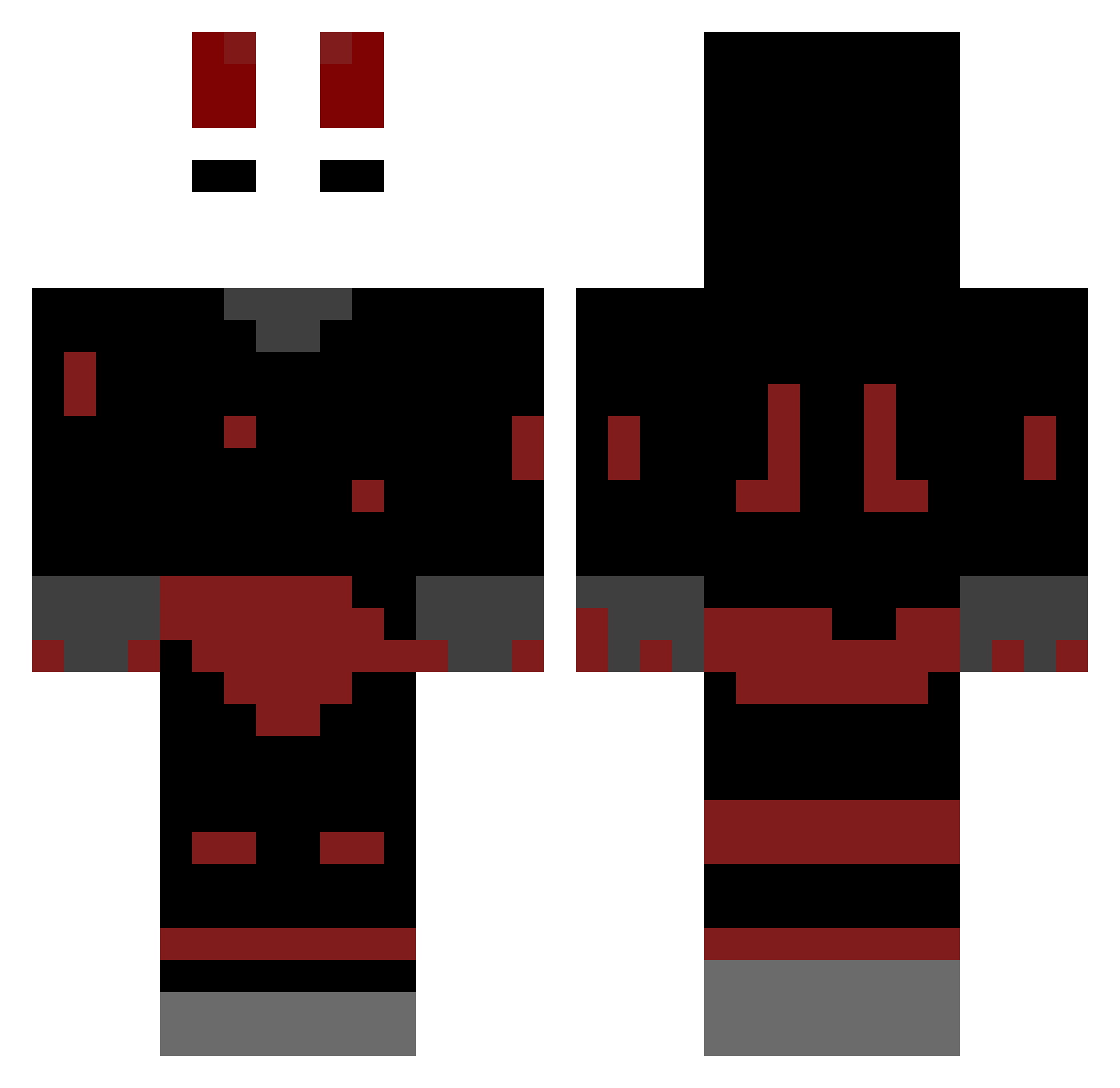 TOXIC_ANIMAL Minecraft skin, front and back view