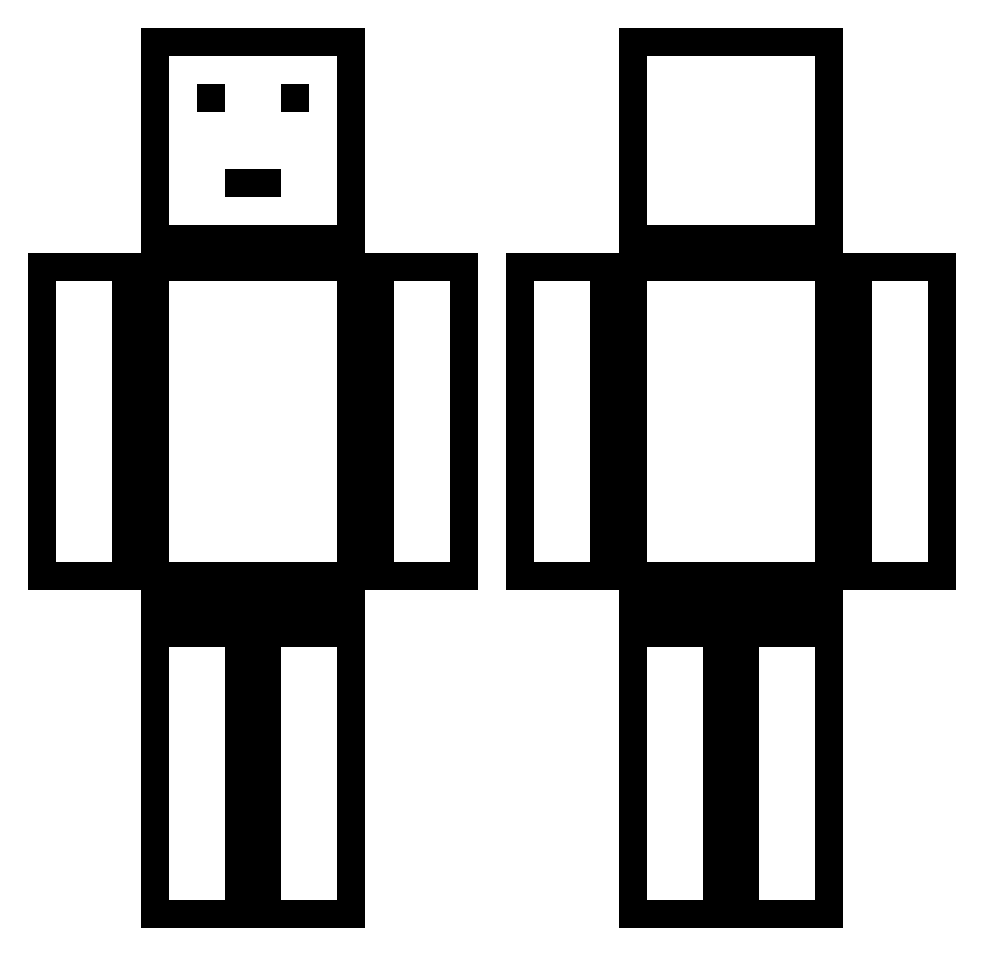 smbooty05 Minecraft skin, front and back view