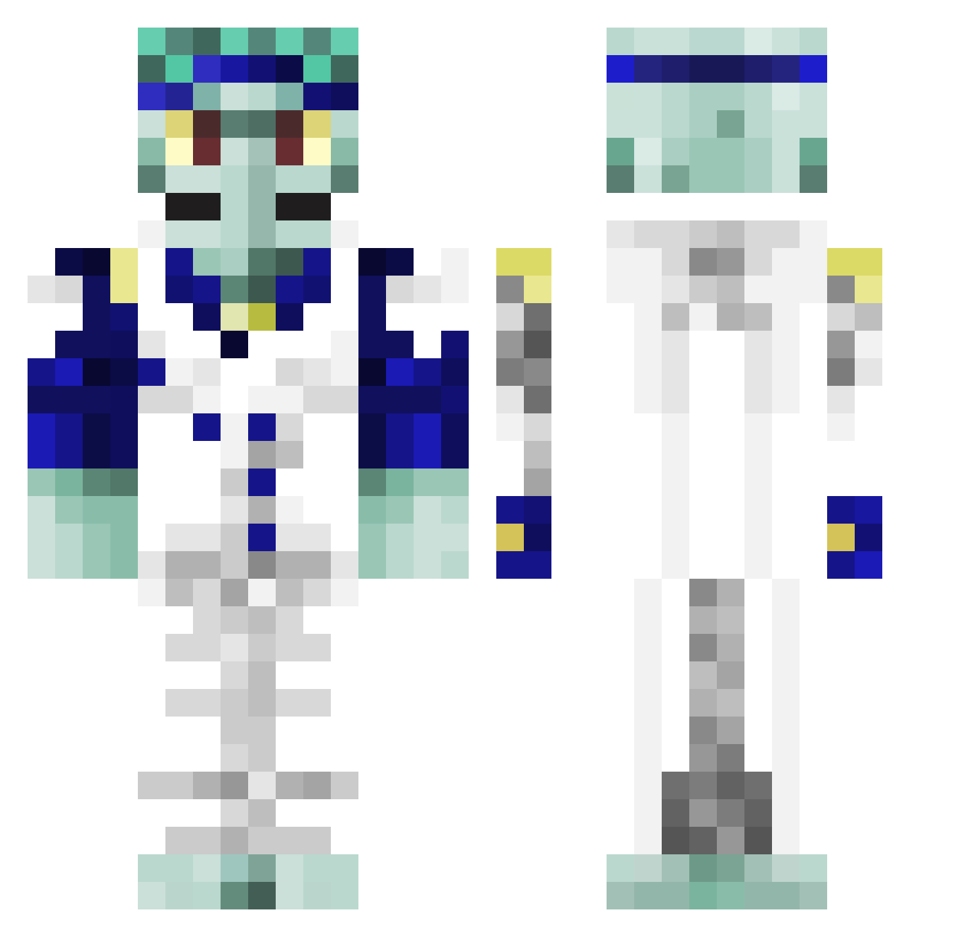 ShadowSoul9152 Minecraft skin, front and back view