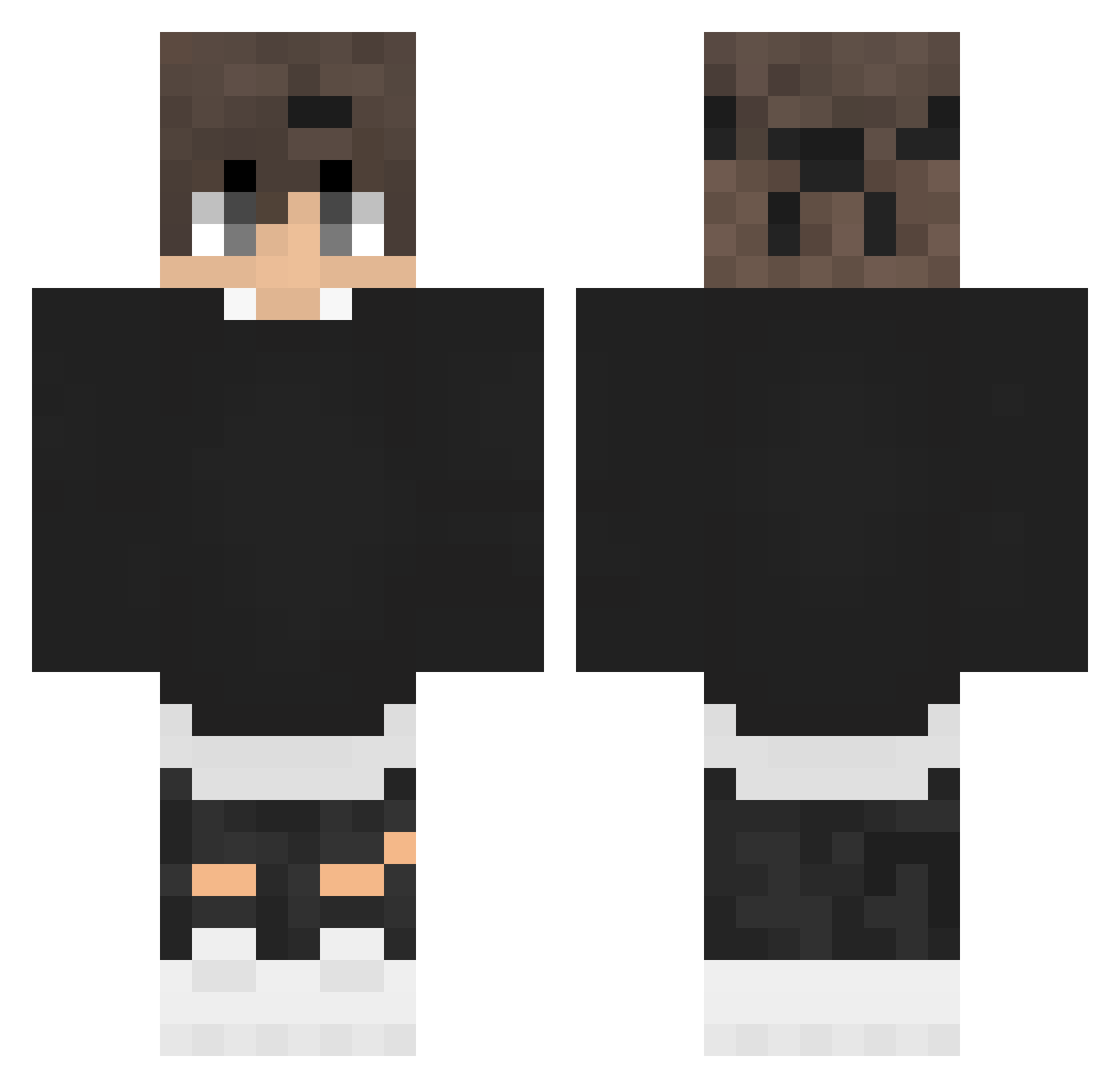 yuanwater Minecraft skin, front and back view