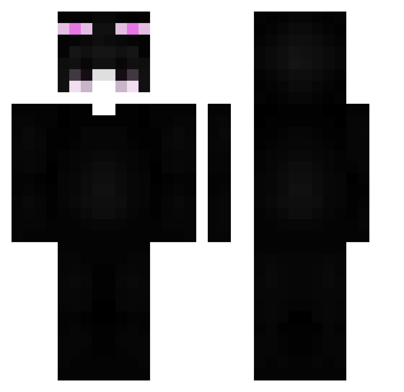 Zestylightskin Minecraft skin, front and back view