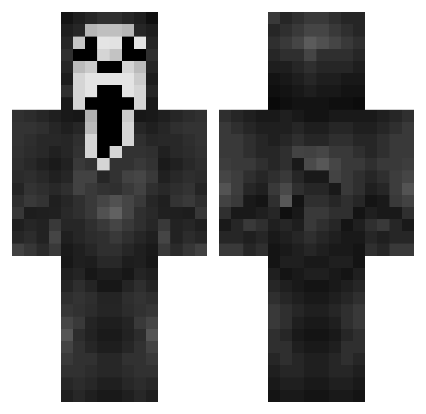 GarGosha Minecraft skin, front and back view