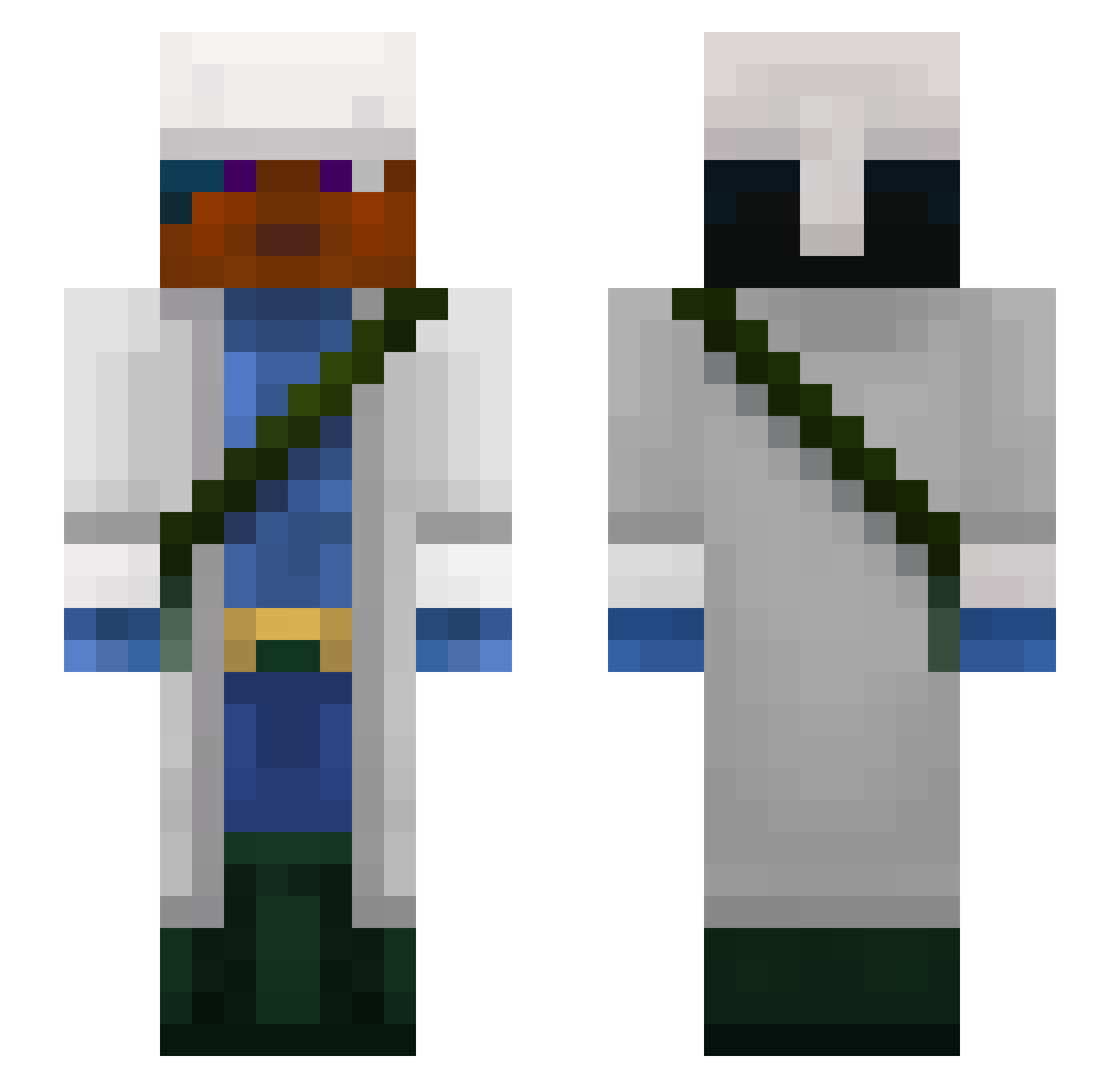 stream_key Minecraft skin, front and back view