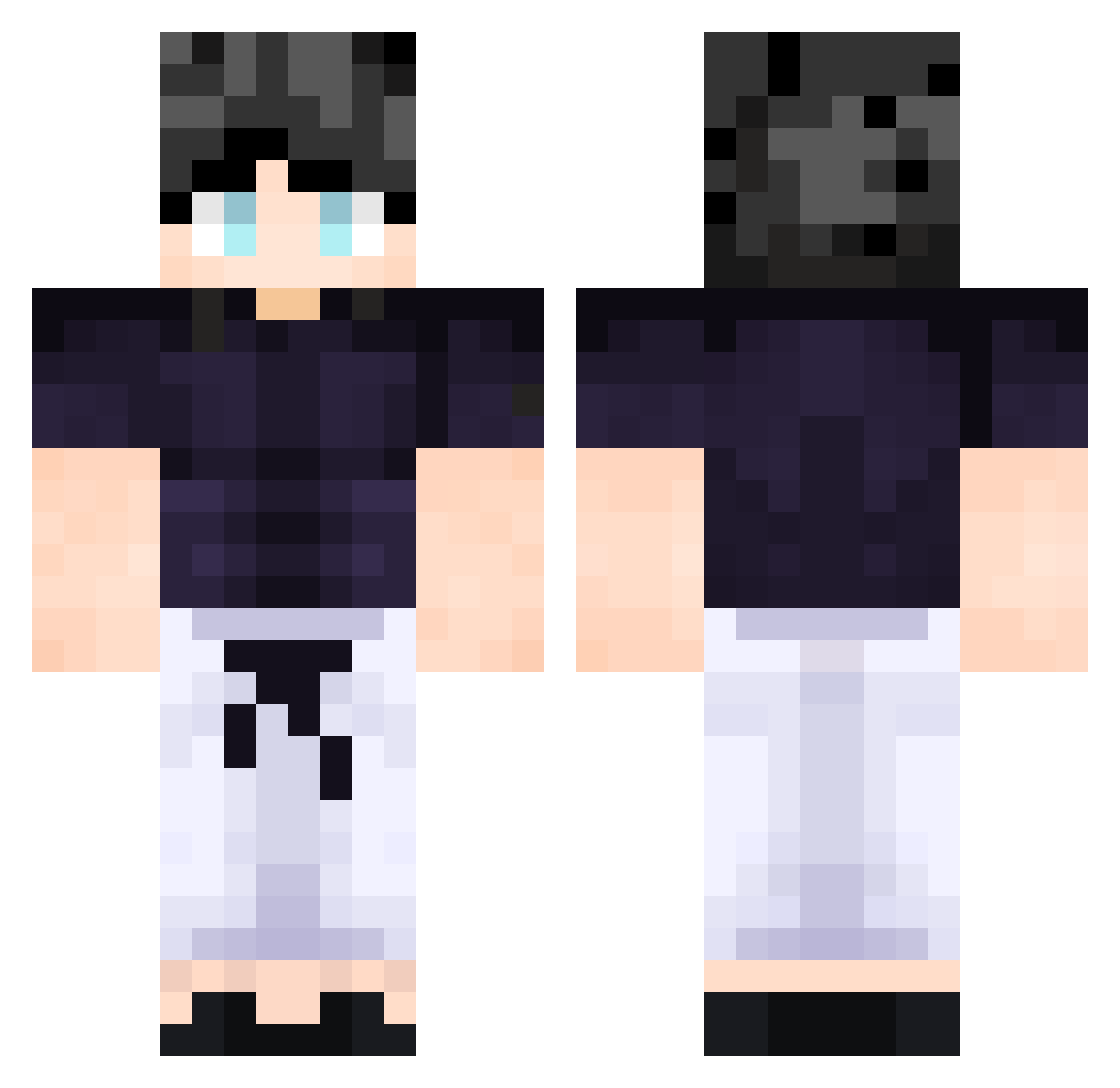coquirex Minecraft skin, front and back view