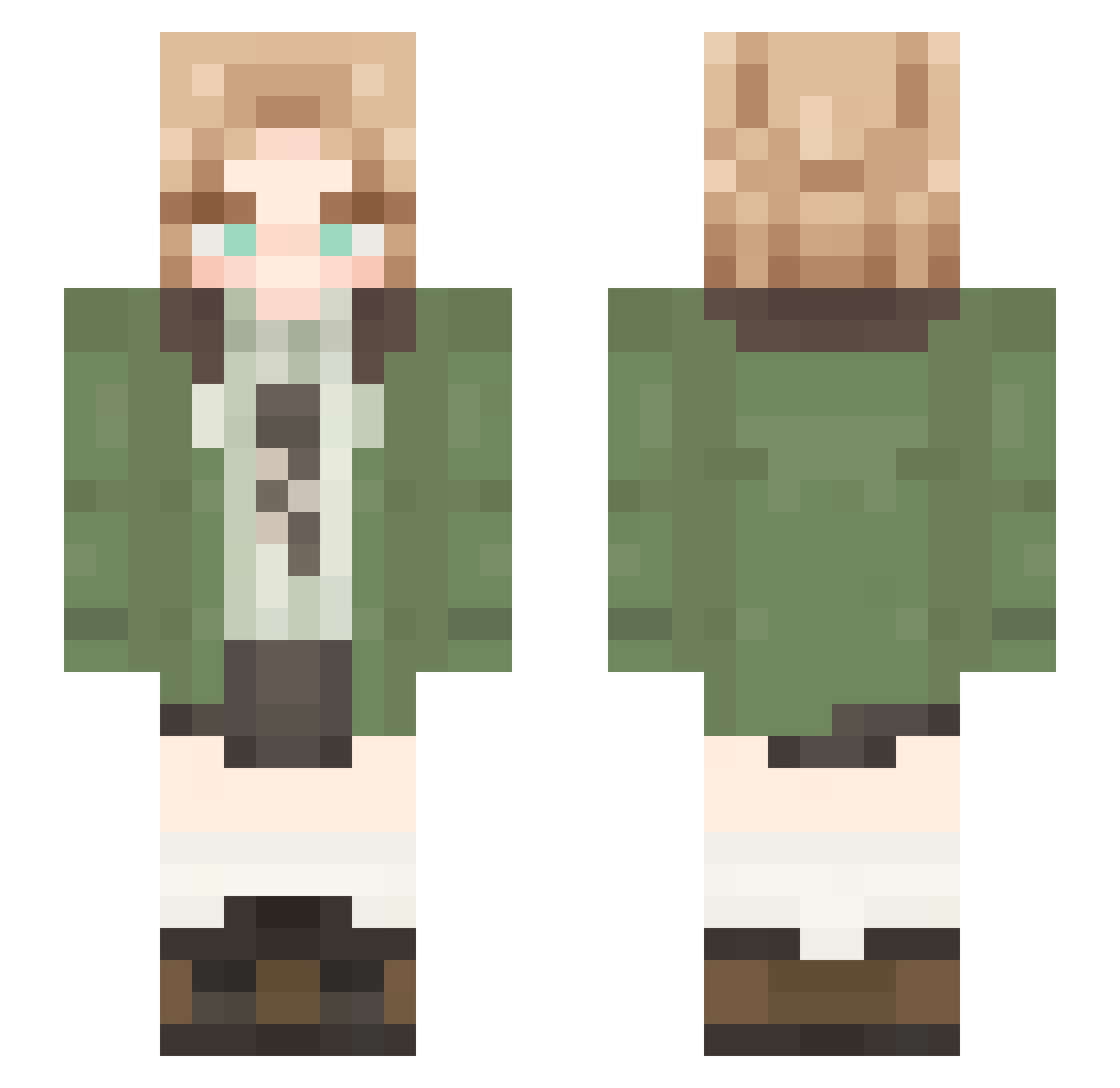Romley1 Minecraft skin, front and back view