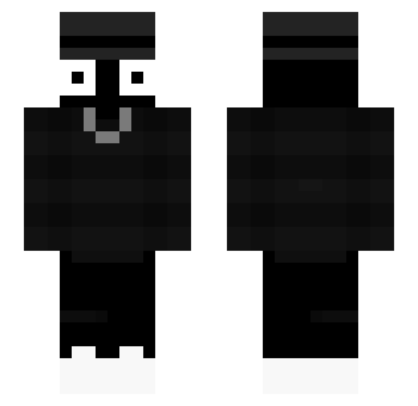 TheFMA Minecraft skin, front and back view