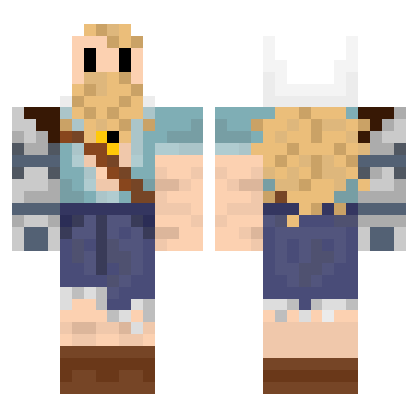 amybrosia Minecraft skin, front and back view