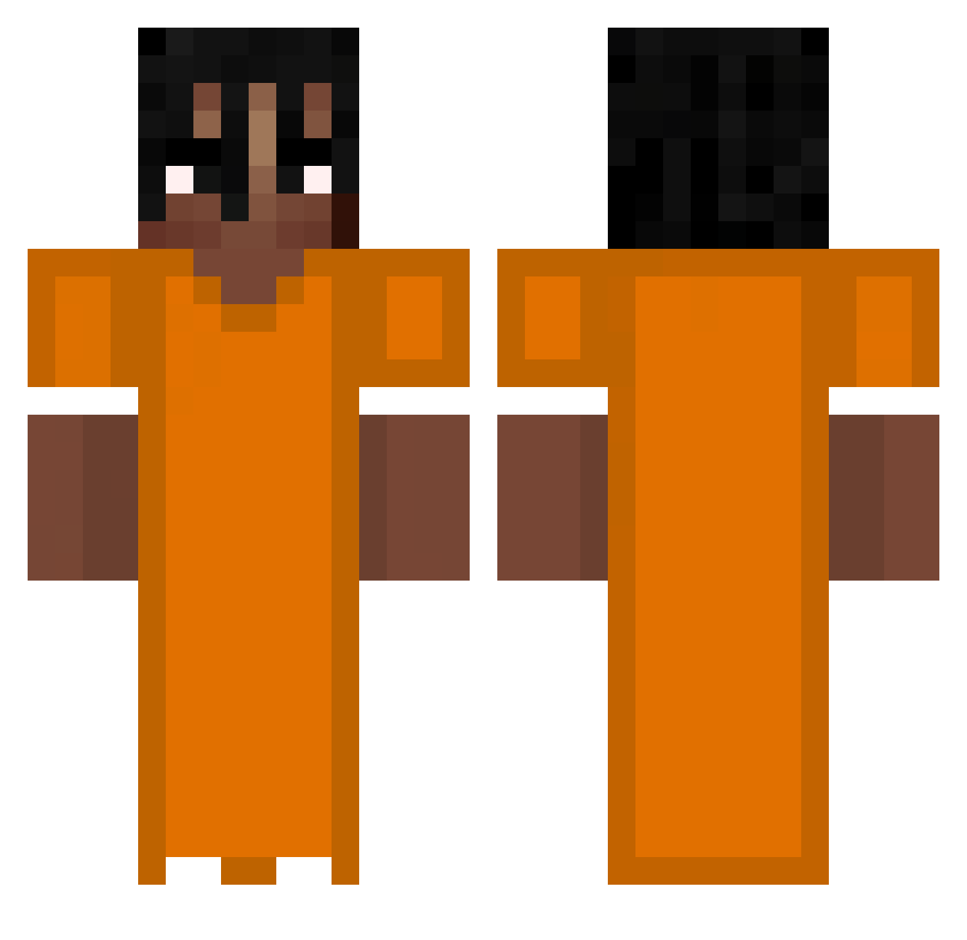 Glitchthekid Minecraft skin, front and back view