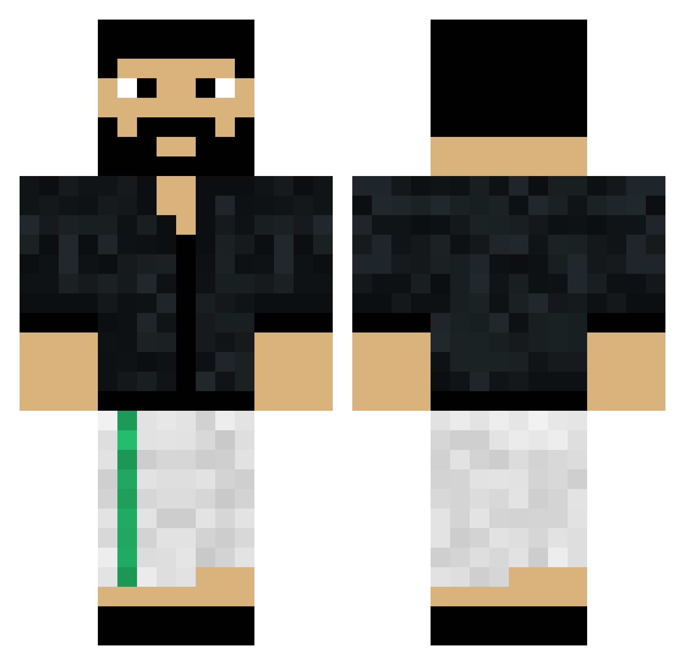 varughese Minecraft skin, front and back view