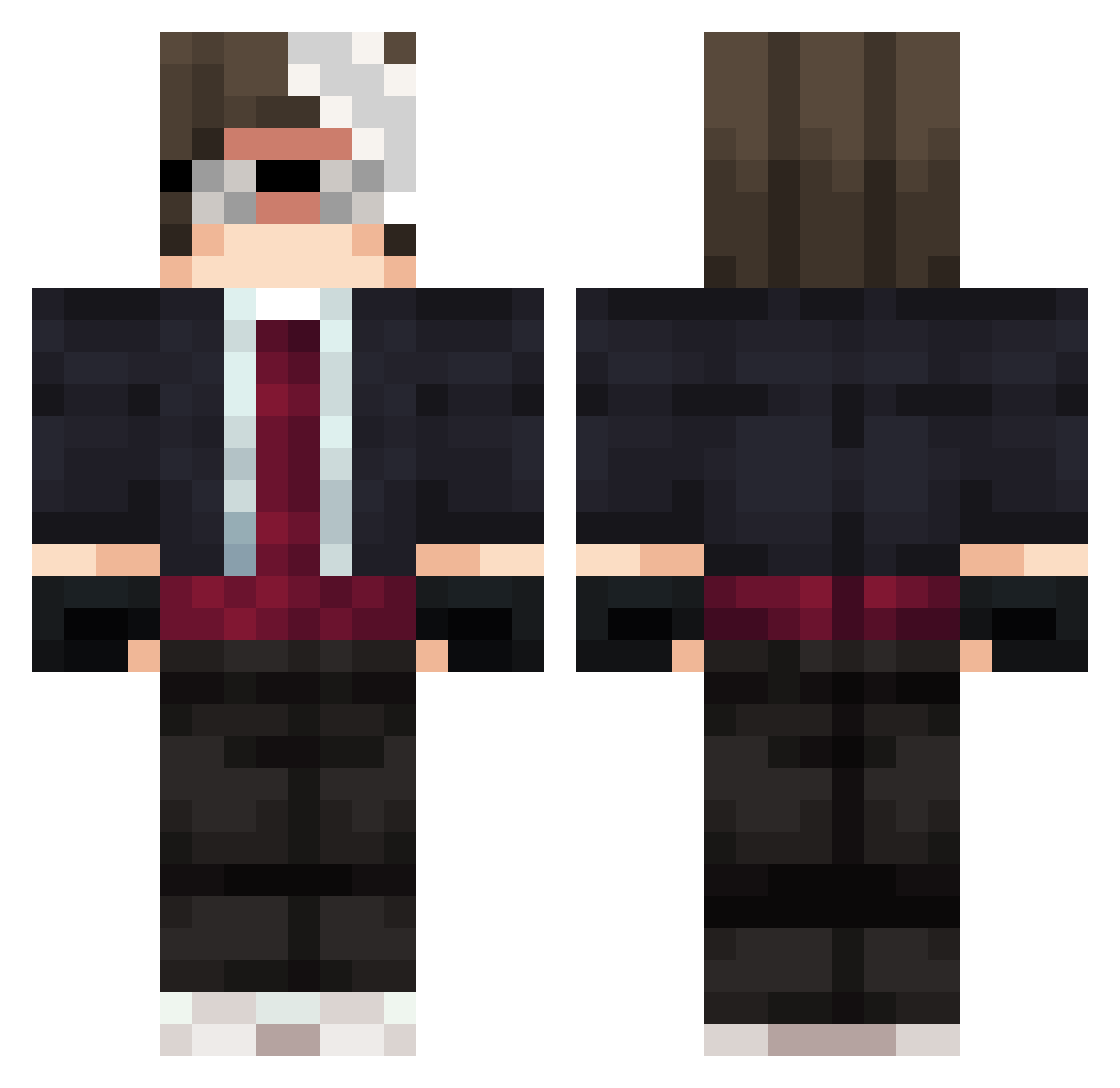 Its_Jock Minecraft skin, front and back view