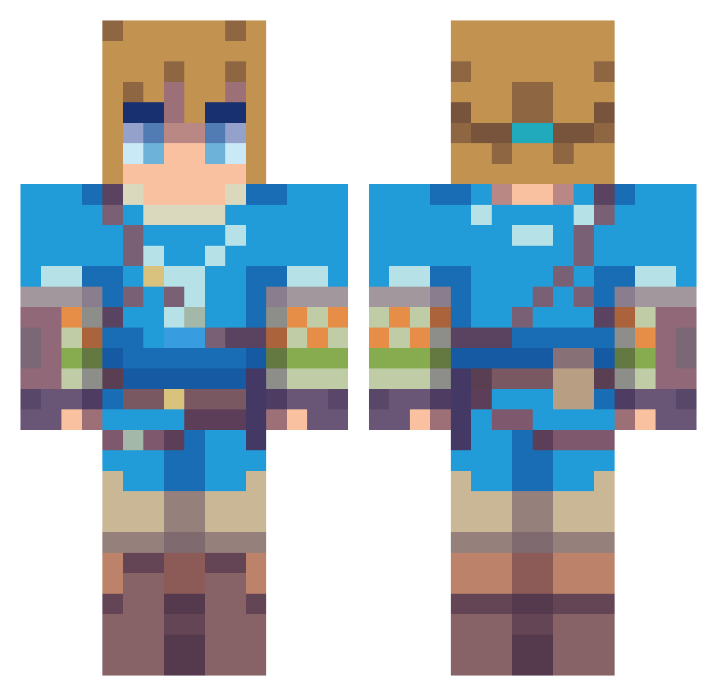 evanman05 Minecraft skin, front and back view