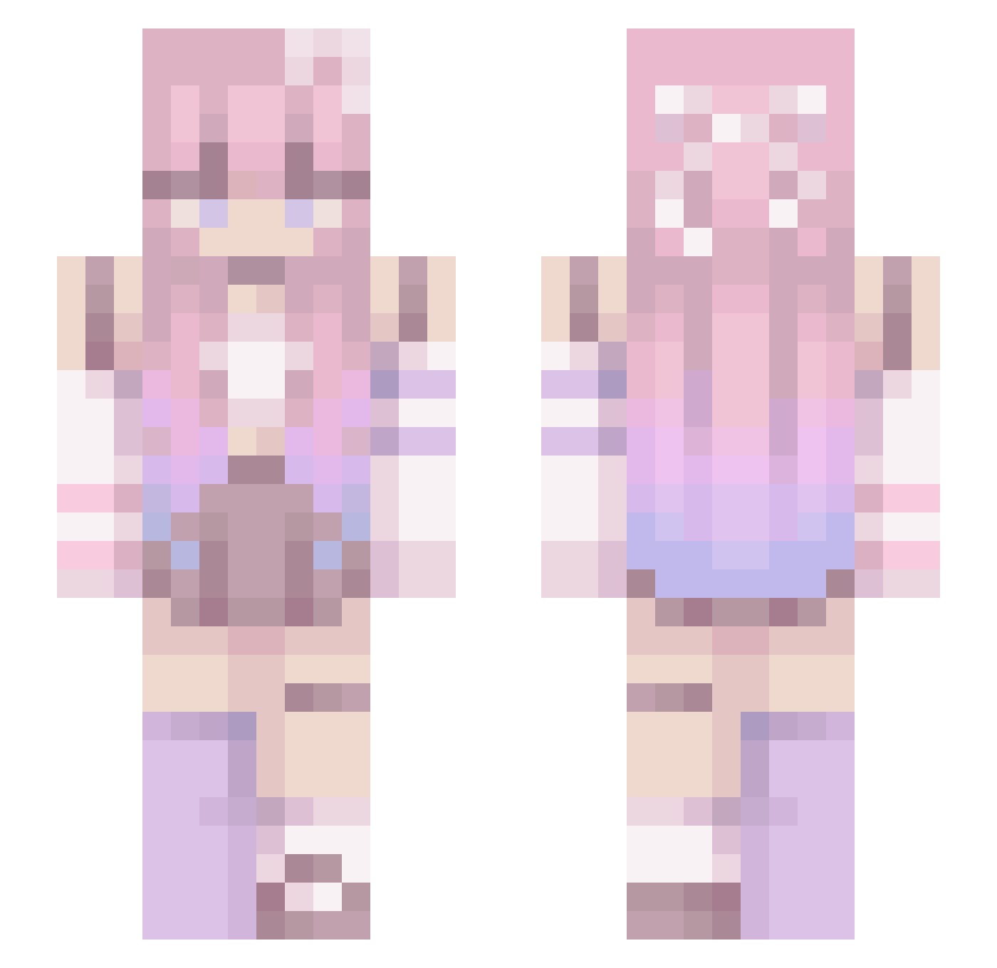 xSilverVoltagex Minecraft skin, front and back view