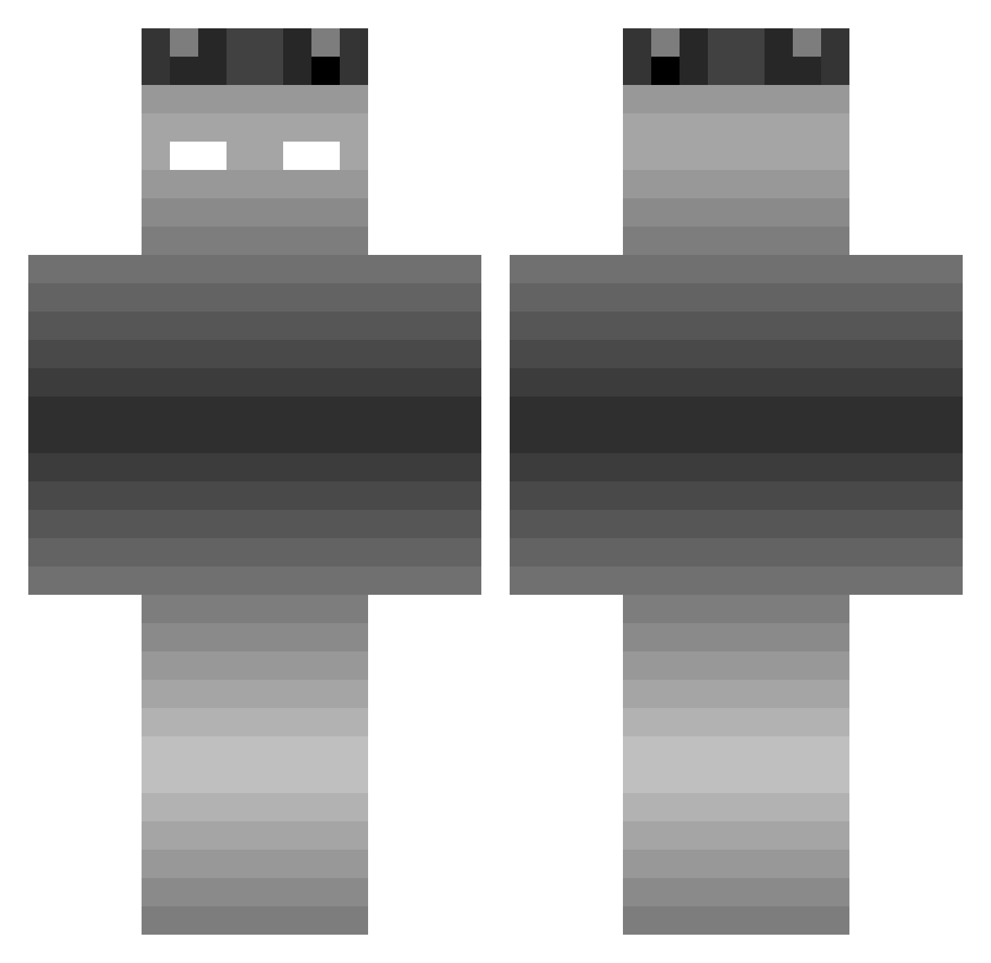 yvtt Minecraft skin, front and back view