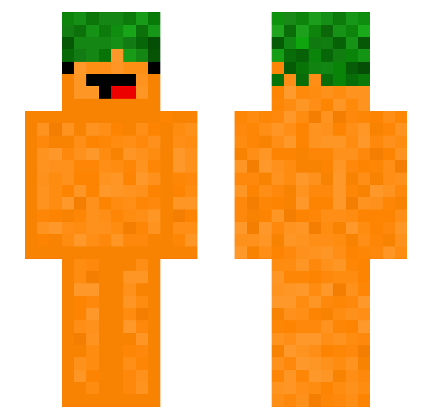 _ITZporkkana_ Minecraft skin, front and back view