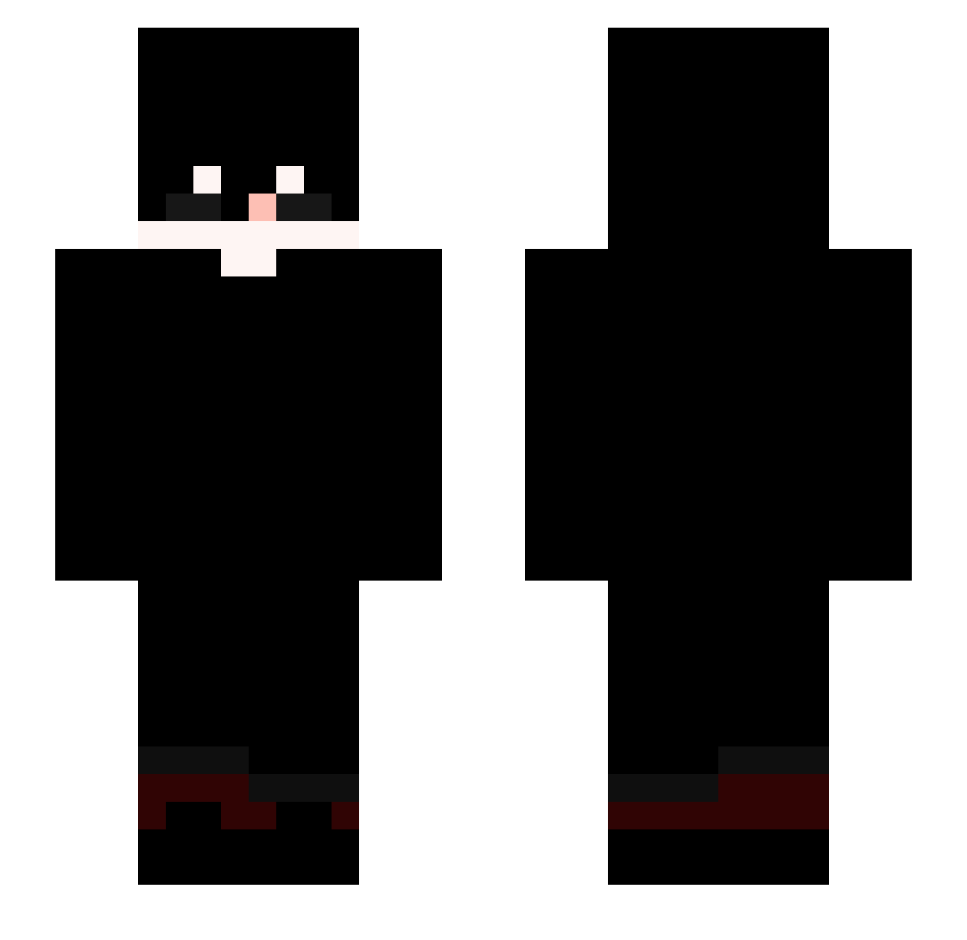 Vielaxz Minecraft skin, front and back view