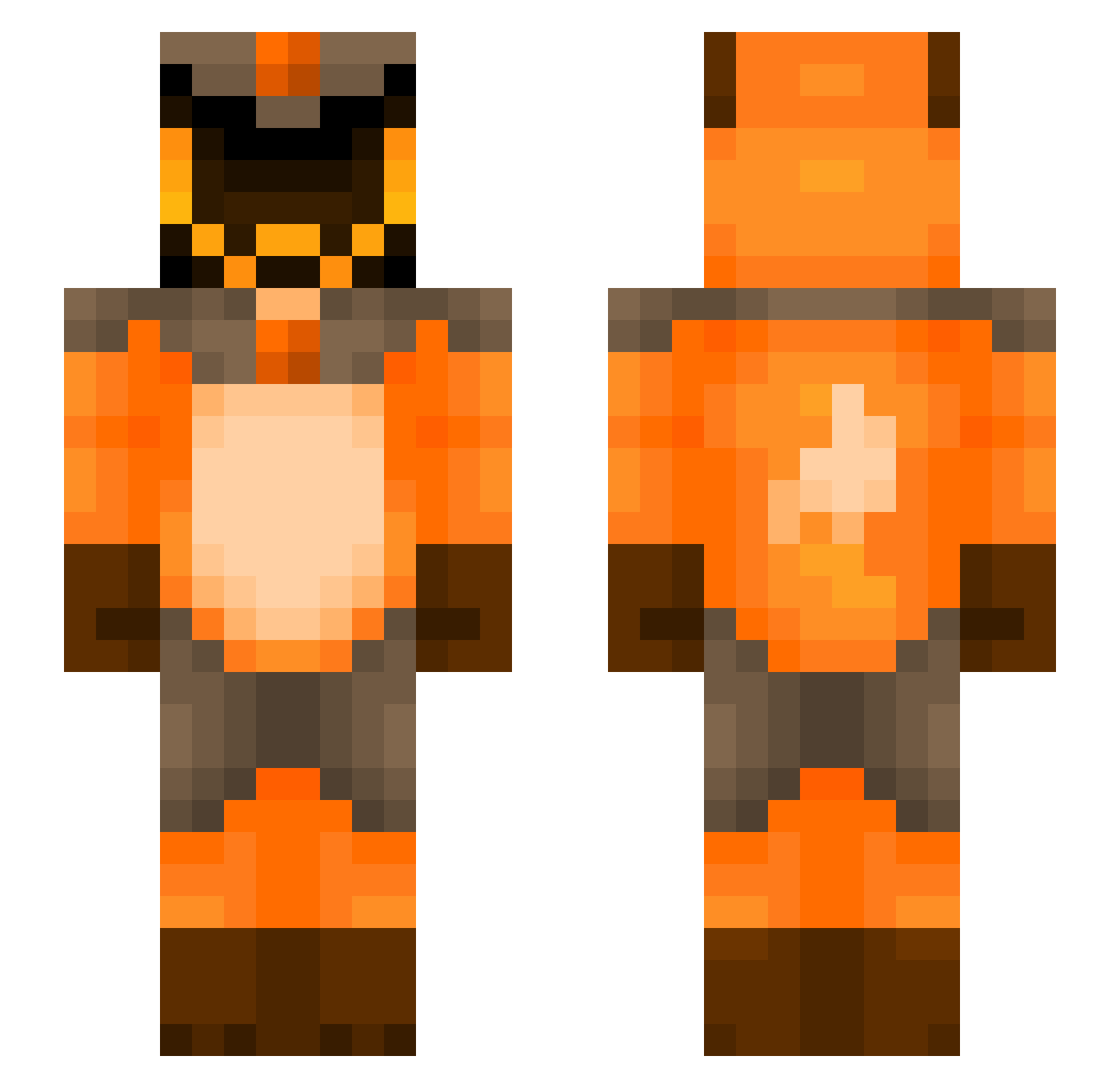 Allegorically Minecraft skin, front and back view
