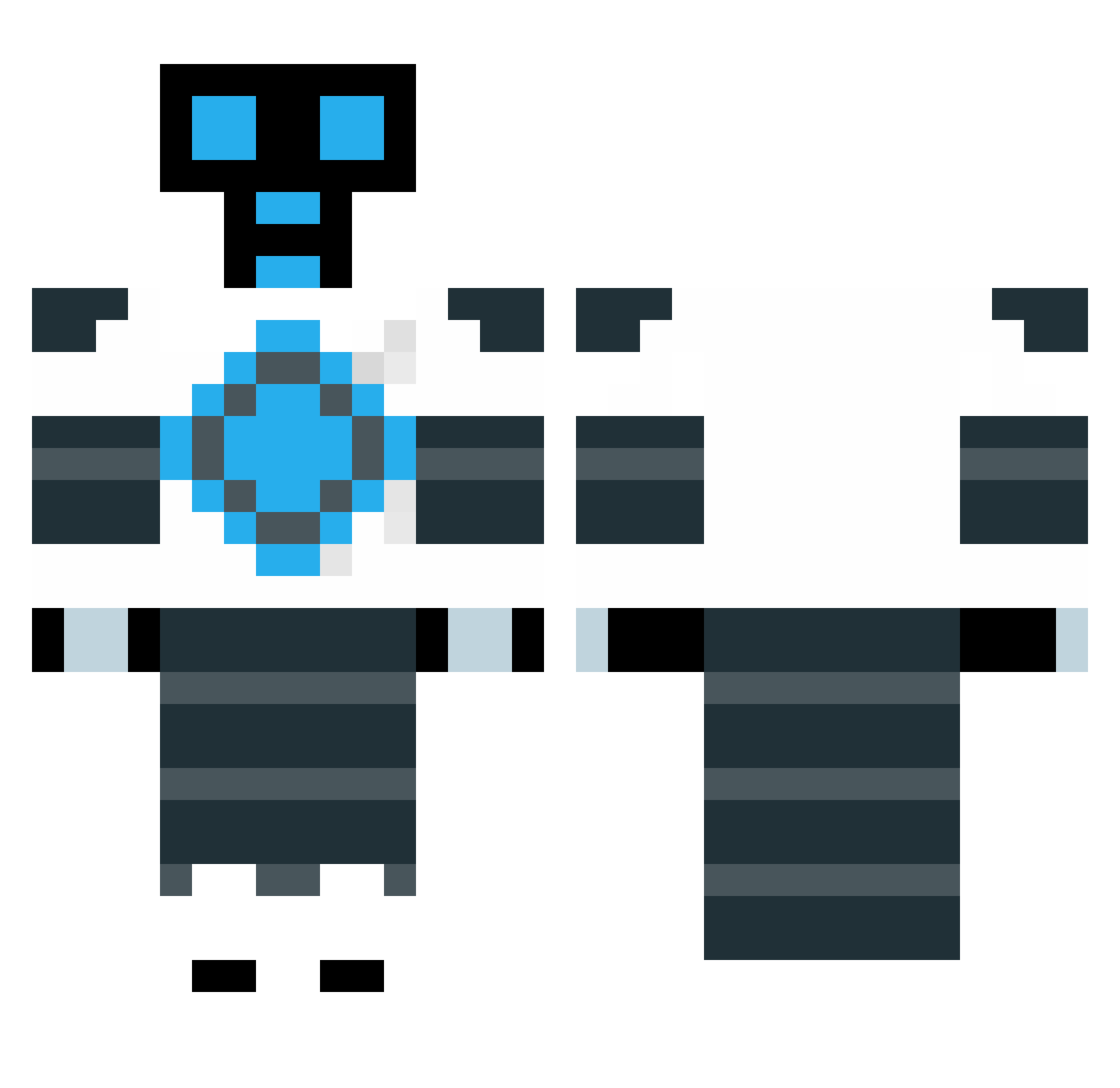Josy Minecraft skin, front and back view