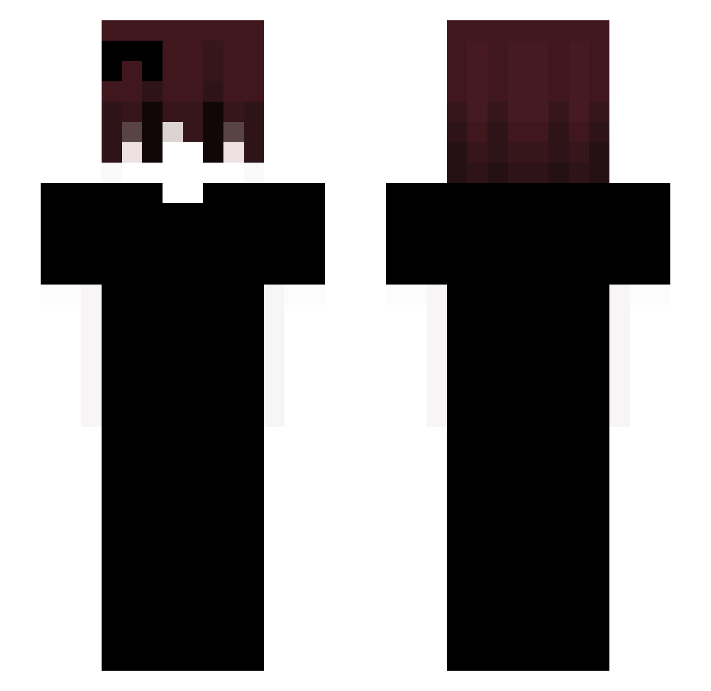tattacheese Minecraft skin, front and back view