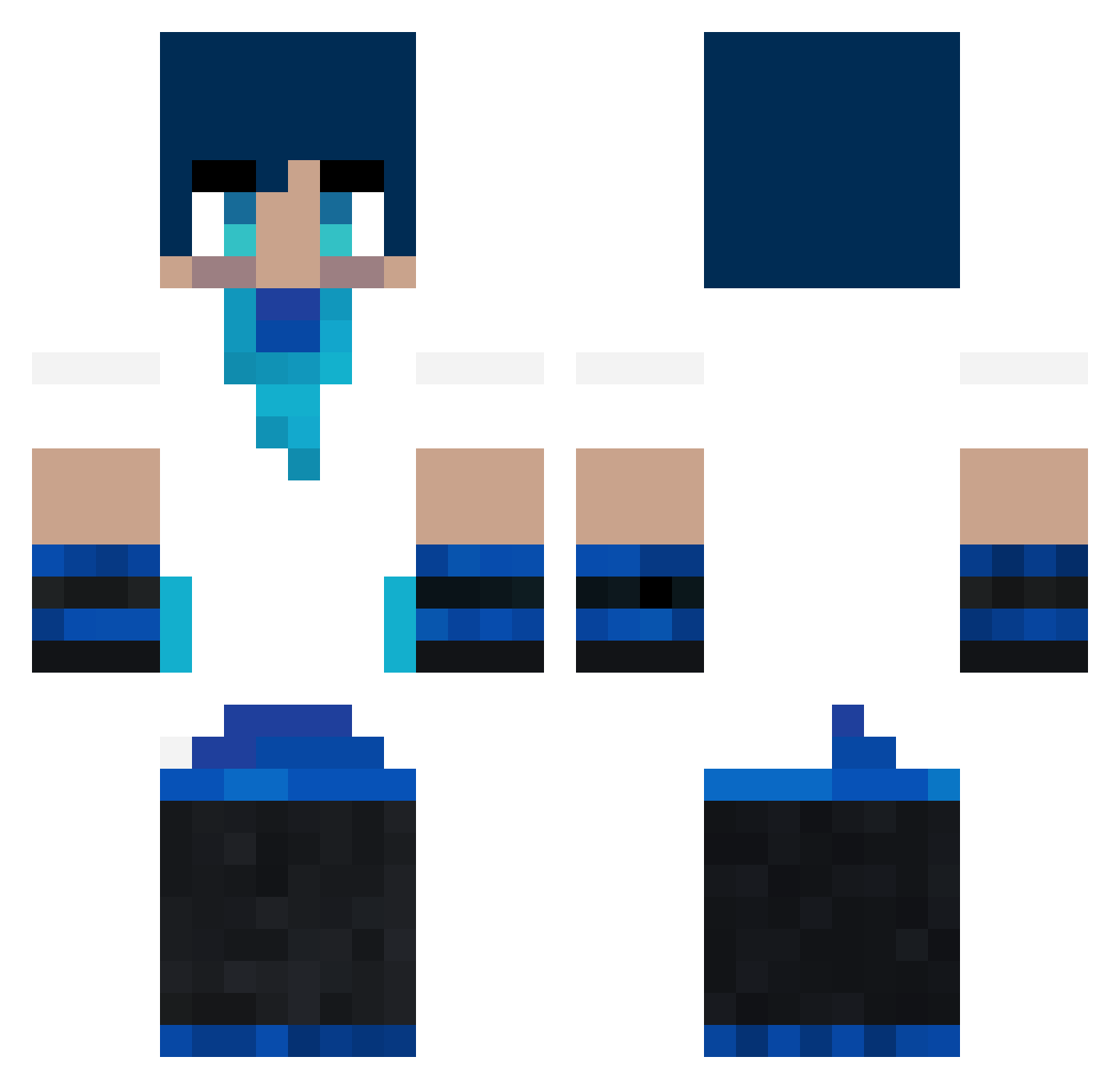 sixlightyears Minecraft skin, front and back view