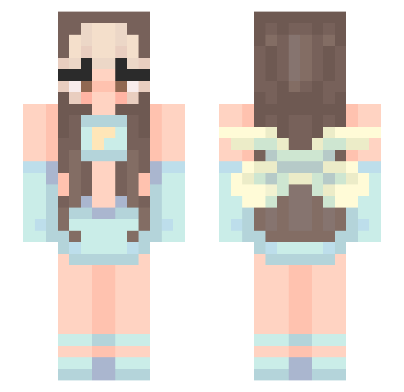 faymi_Wendy Minecraft skin, front and back view