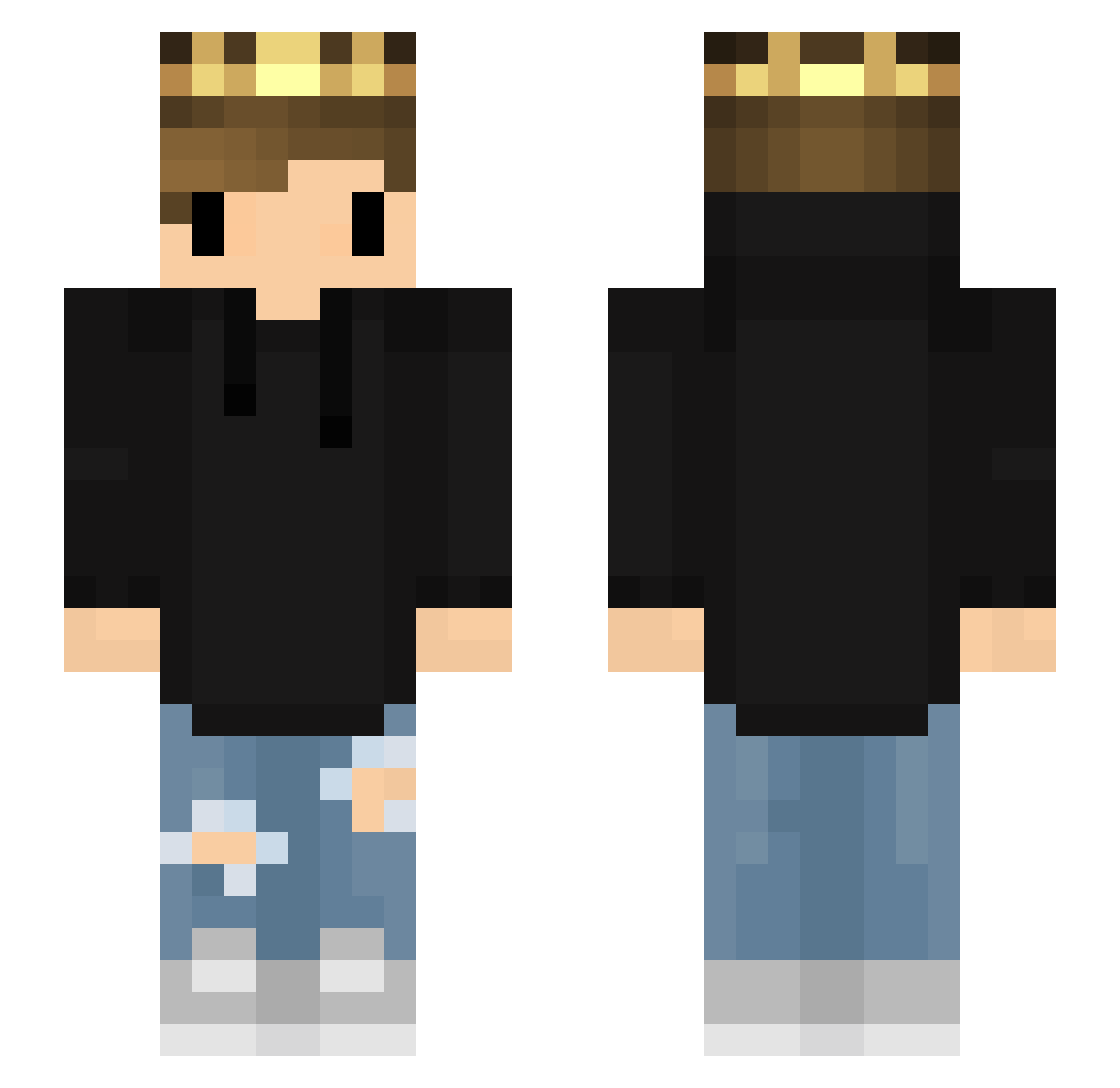 RoyalBrick08219_ Minecraft skin, front and back view