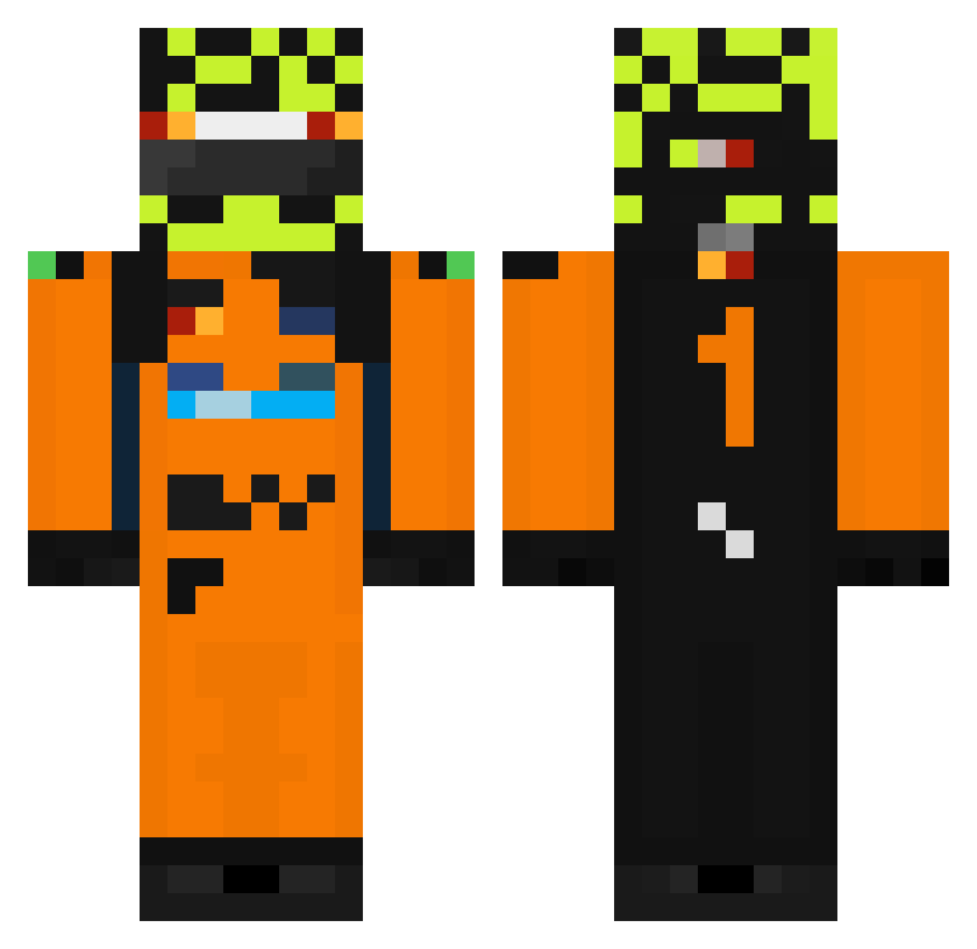 __THUD__ Minecraft skin, front and back view