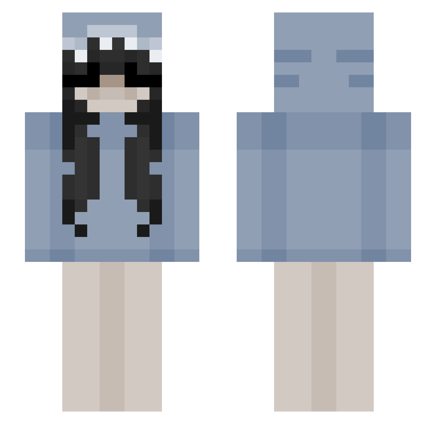 legionn2 Minecraft skin, front and back view