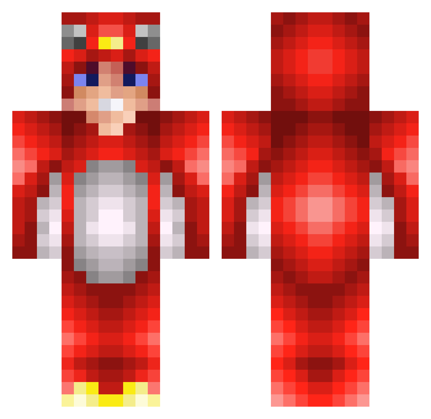 harould Minecraft skin, front and back view