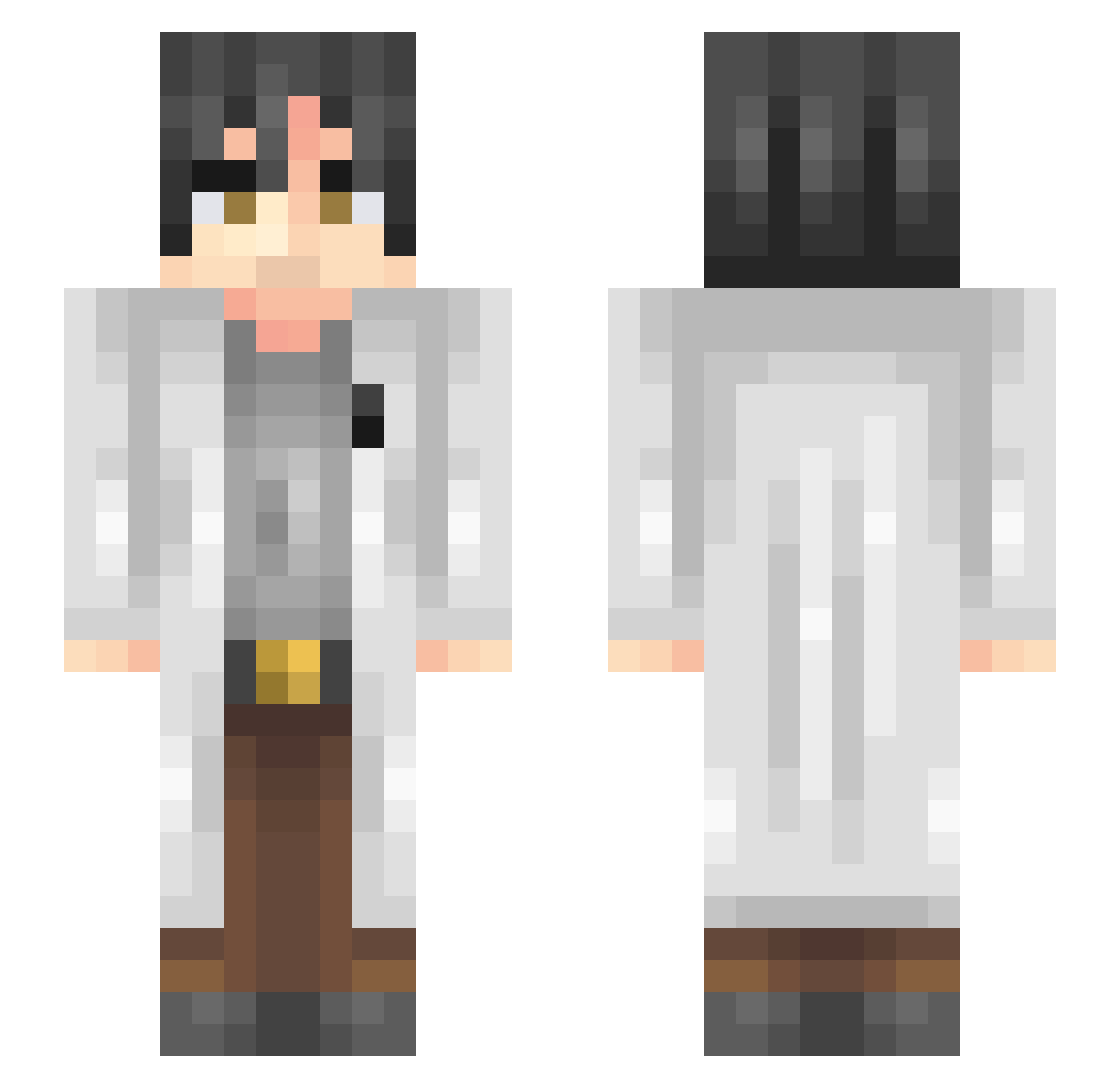 Wrenchyz Minecraft skin, front and back view