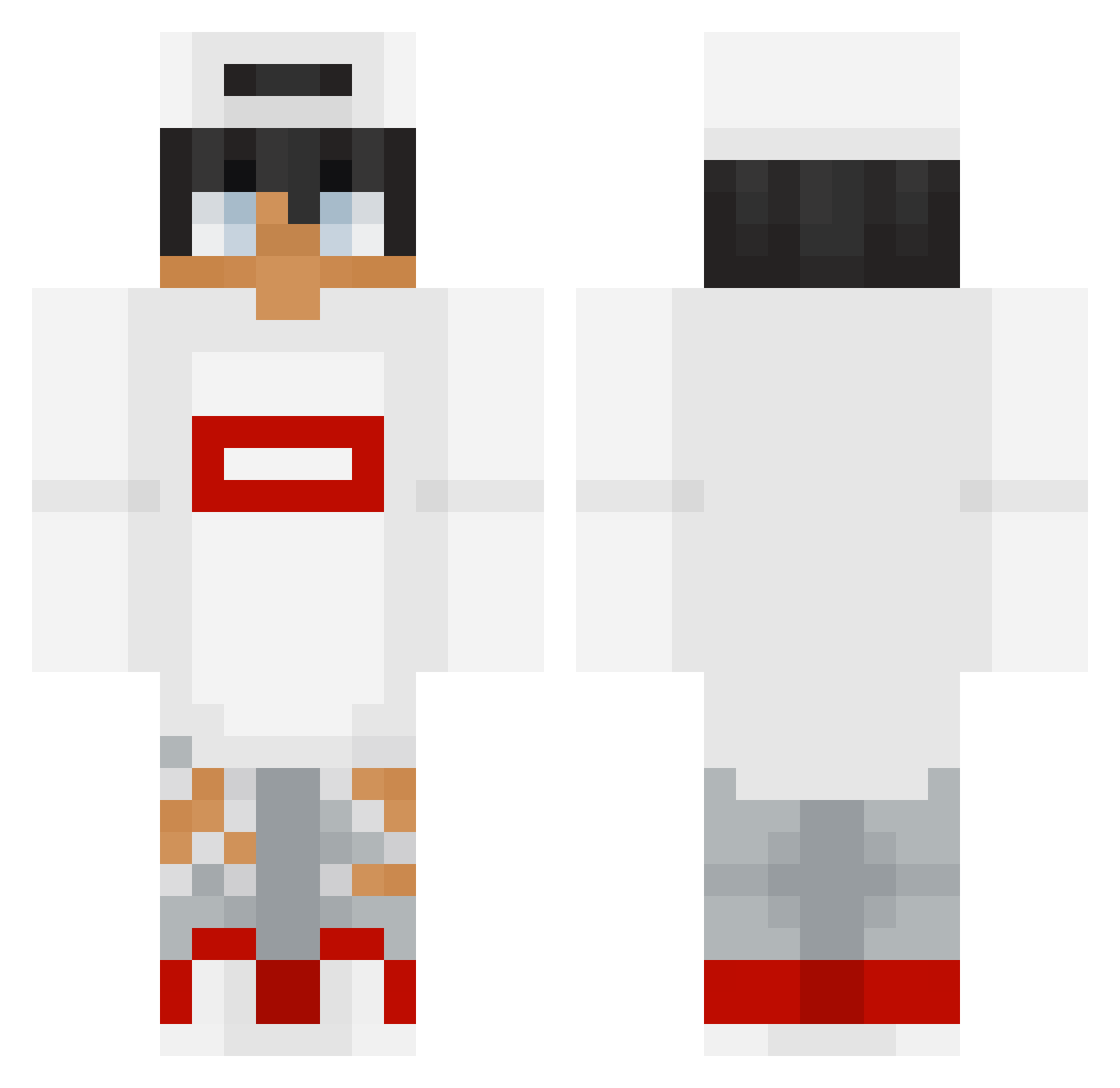 Miluo666 Minecraft skin, front and back view