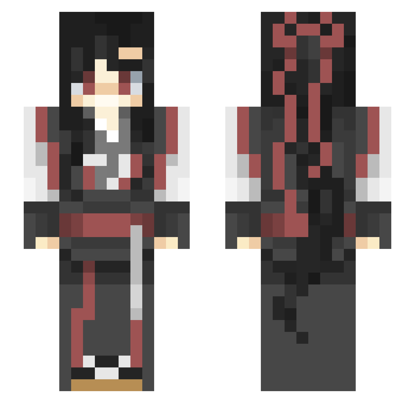 Angel0815 Minecraft skin, front and back view