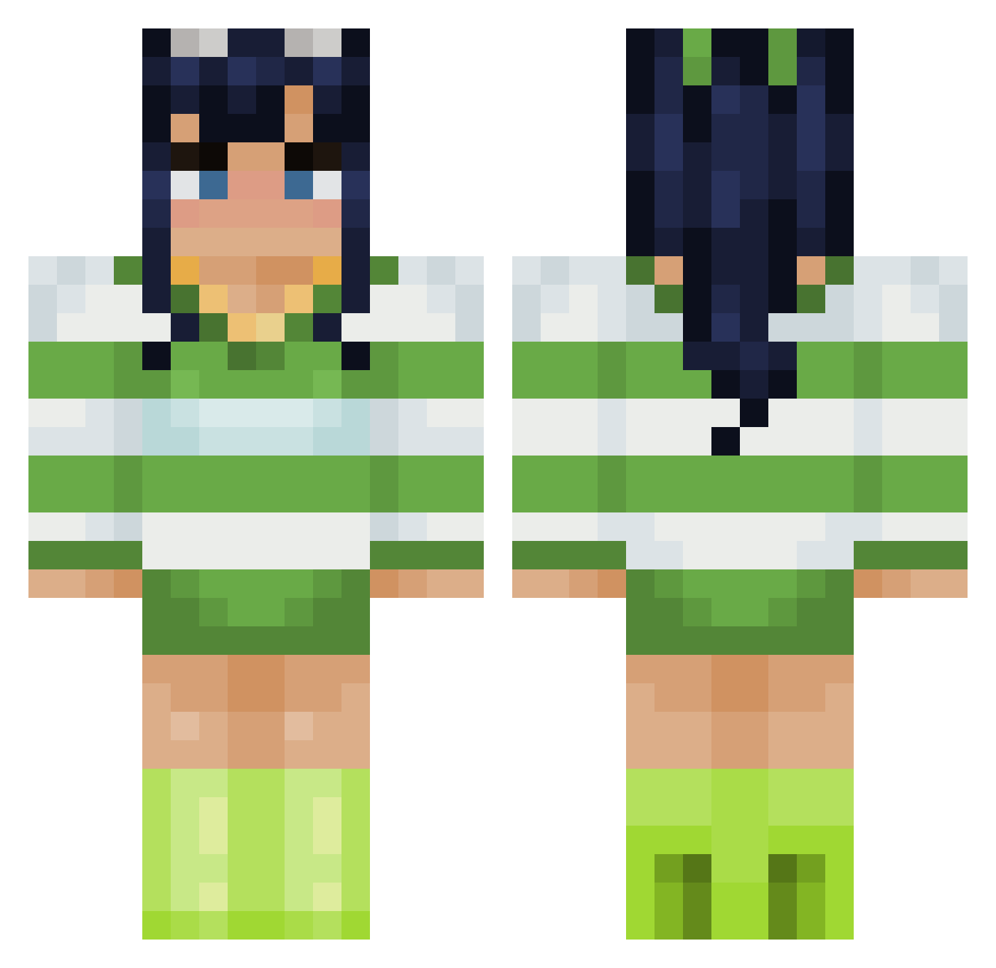 FantaLegal Minecraft skin, front and back view