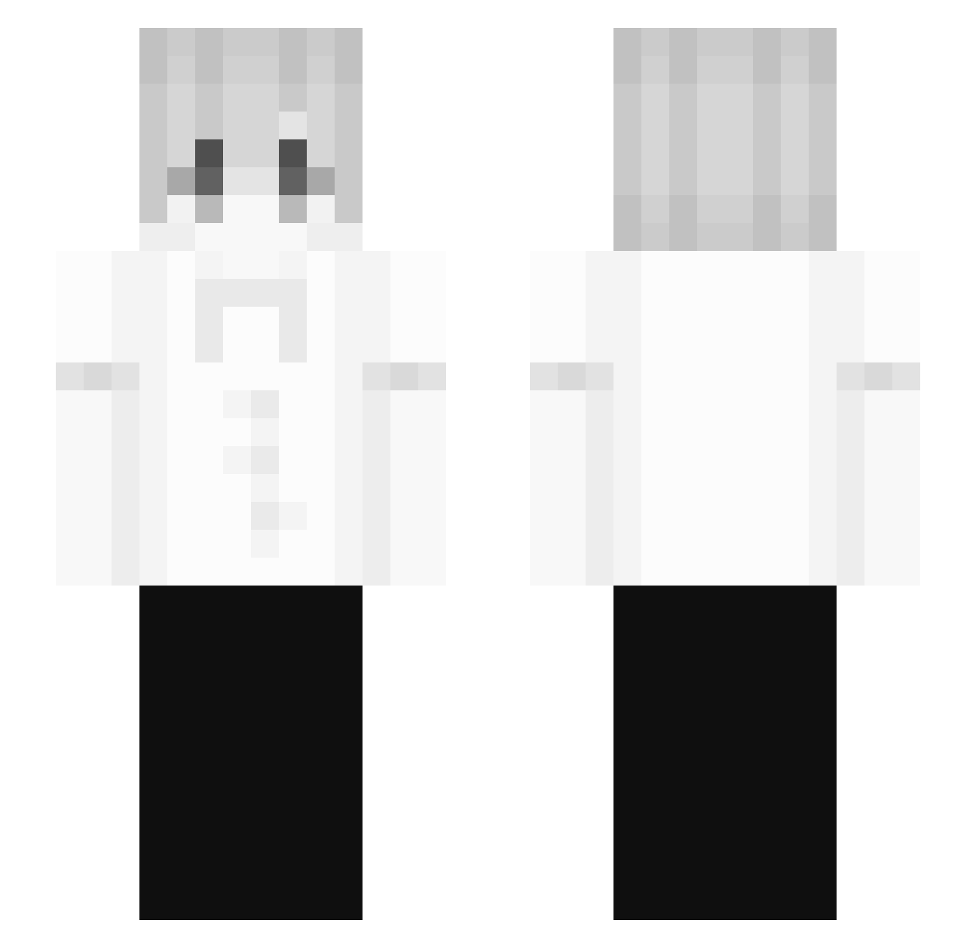 umaw Minecraft skin, front and back view