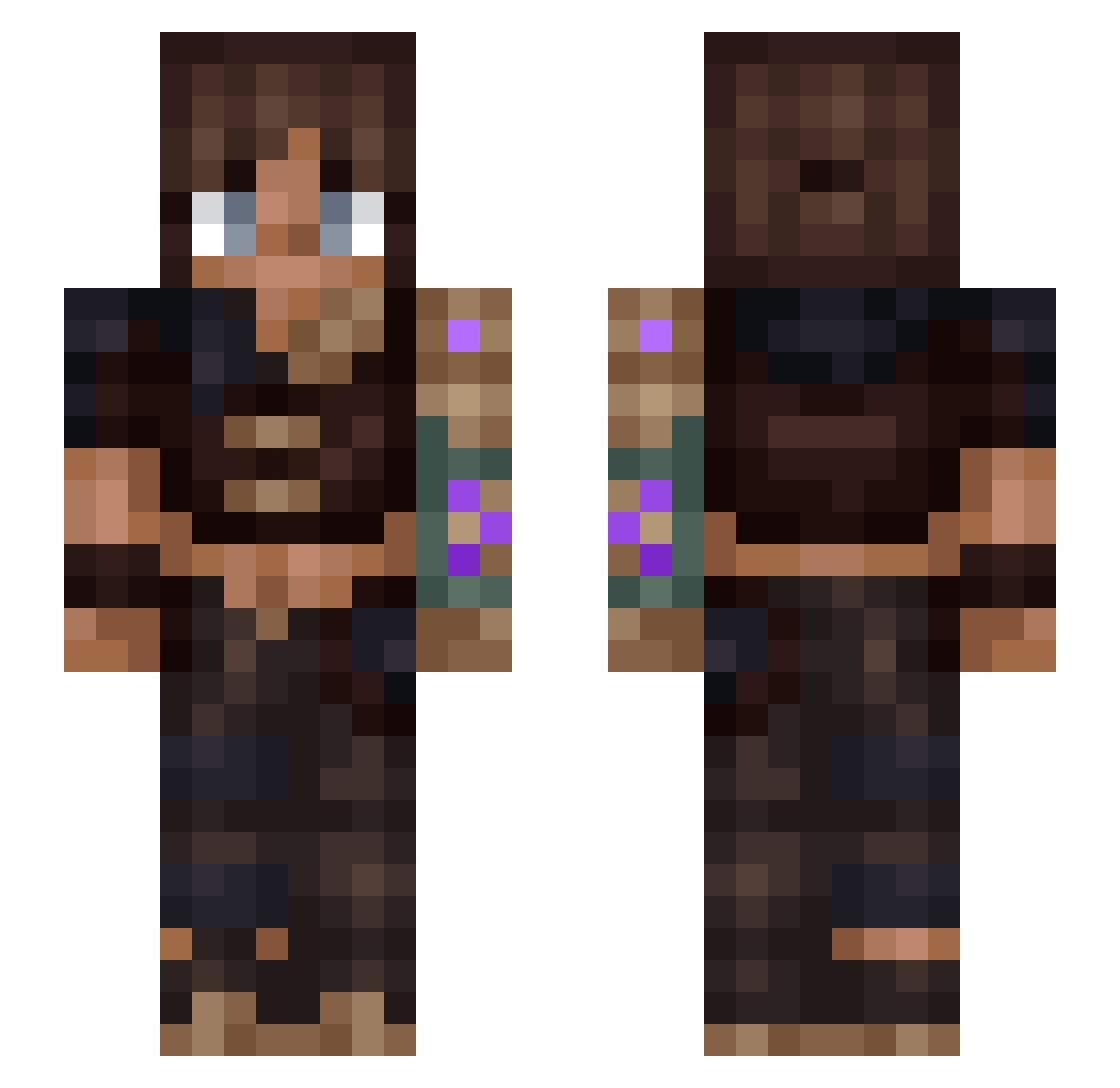 mitskiluvr8 Minecraft skin, front and back view
