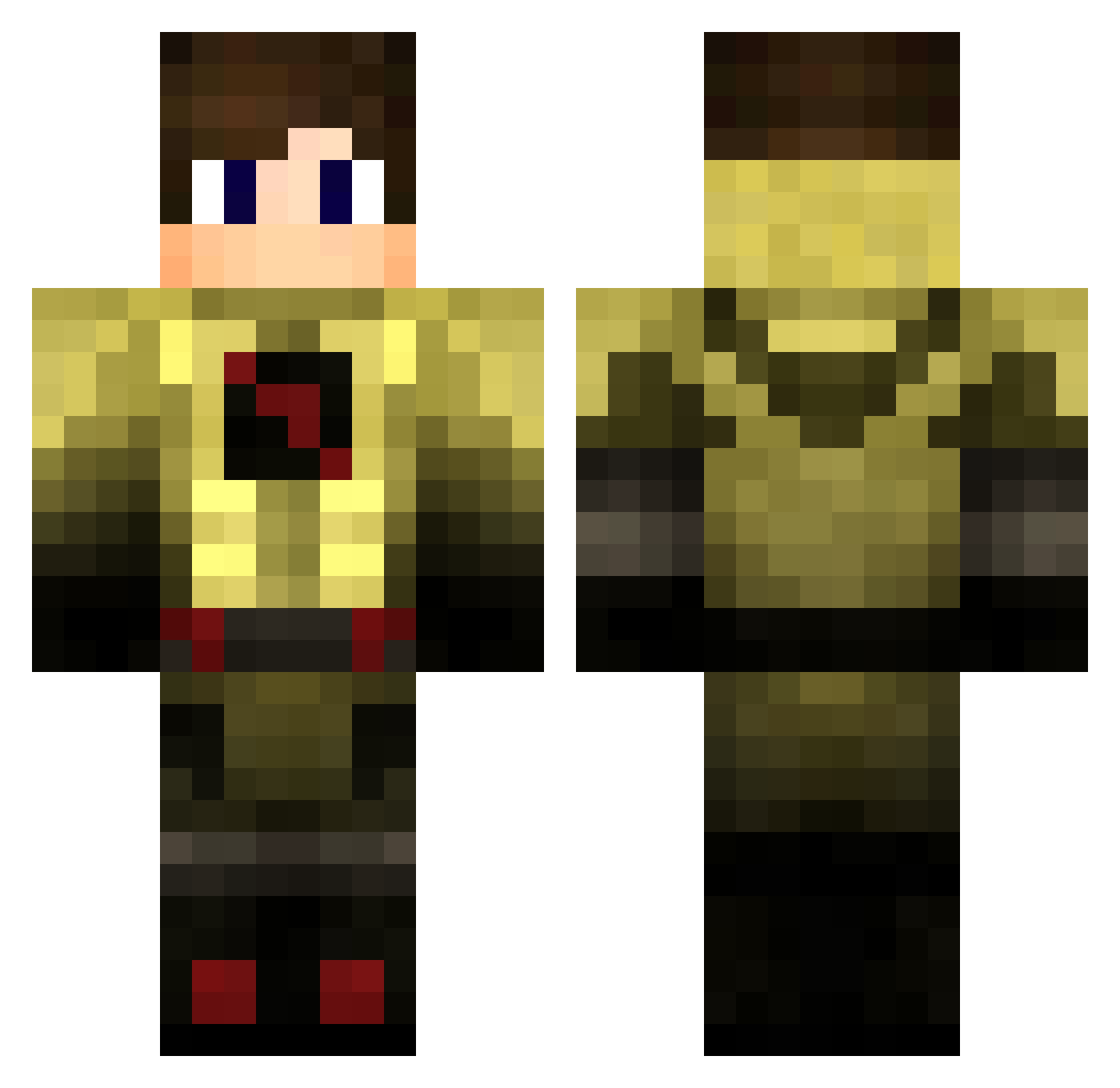 KillerNight06 Minecraft skin, front and back view
