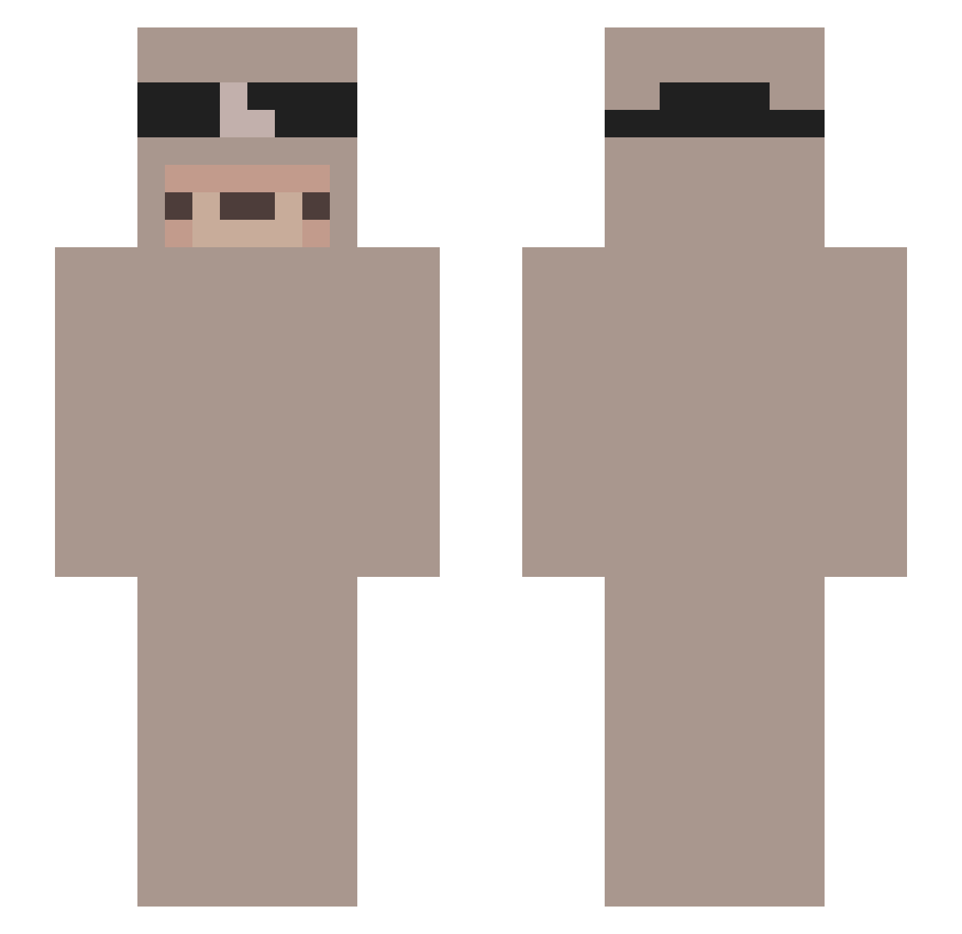 Elite_Carbo Minecraft skin, front and back view