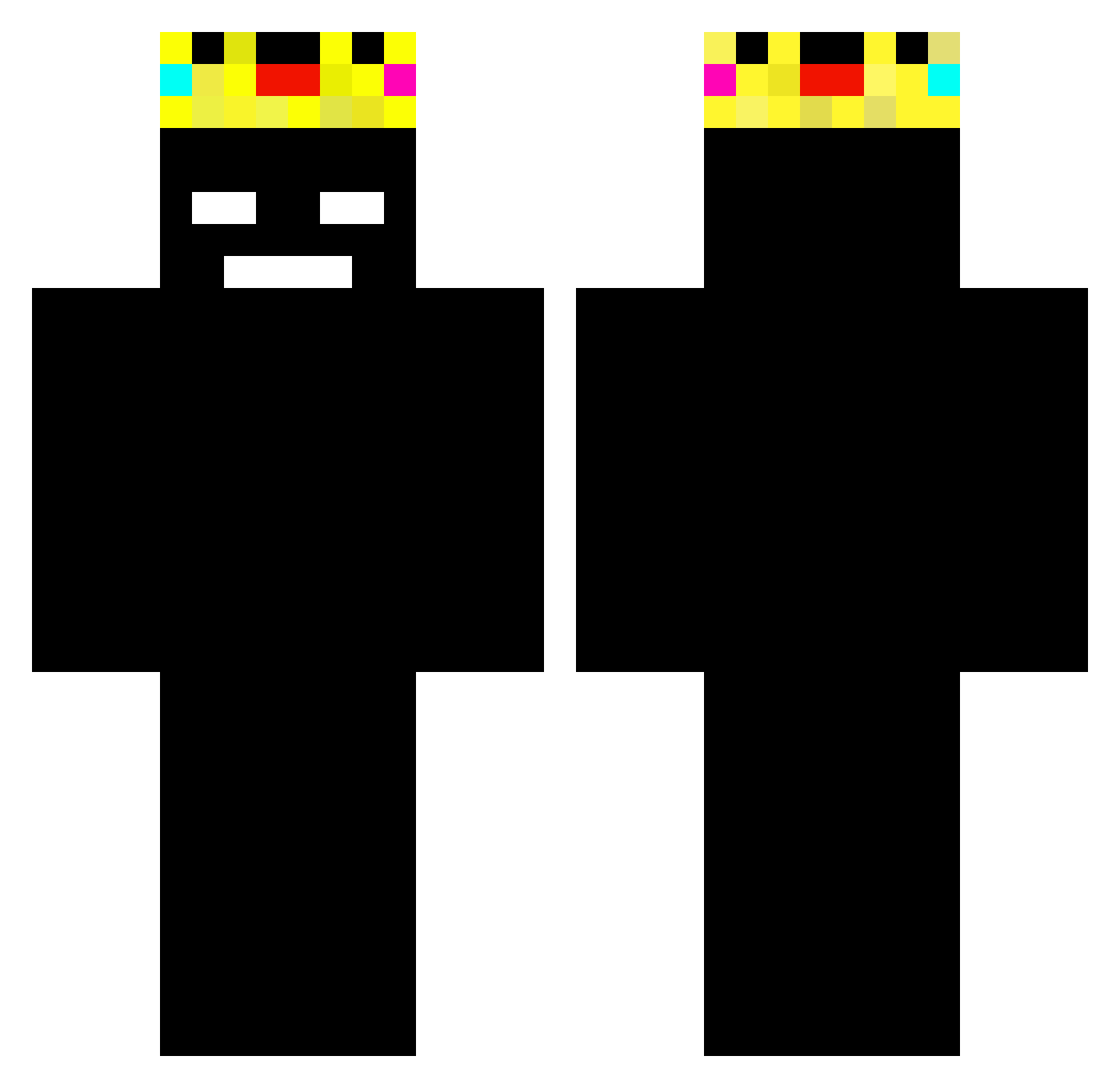 Th3Alert Minecraft skin, front and back view