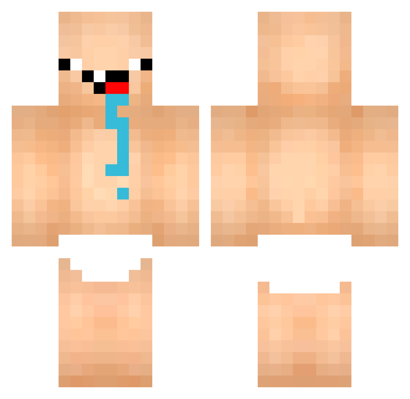 Twistka_Nyash Minecraft skin, front and back view