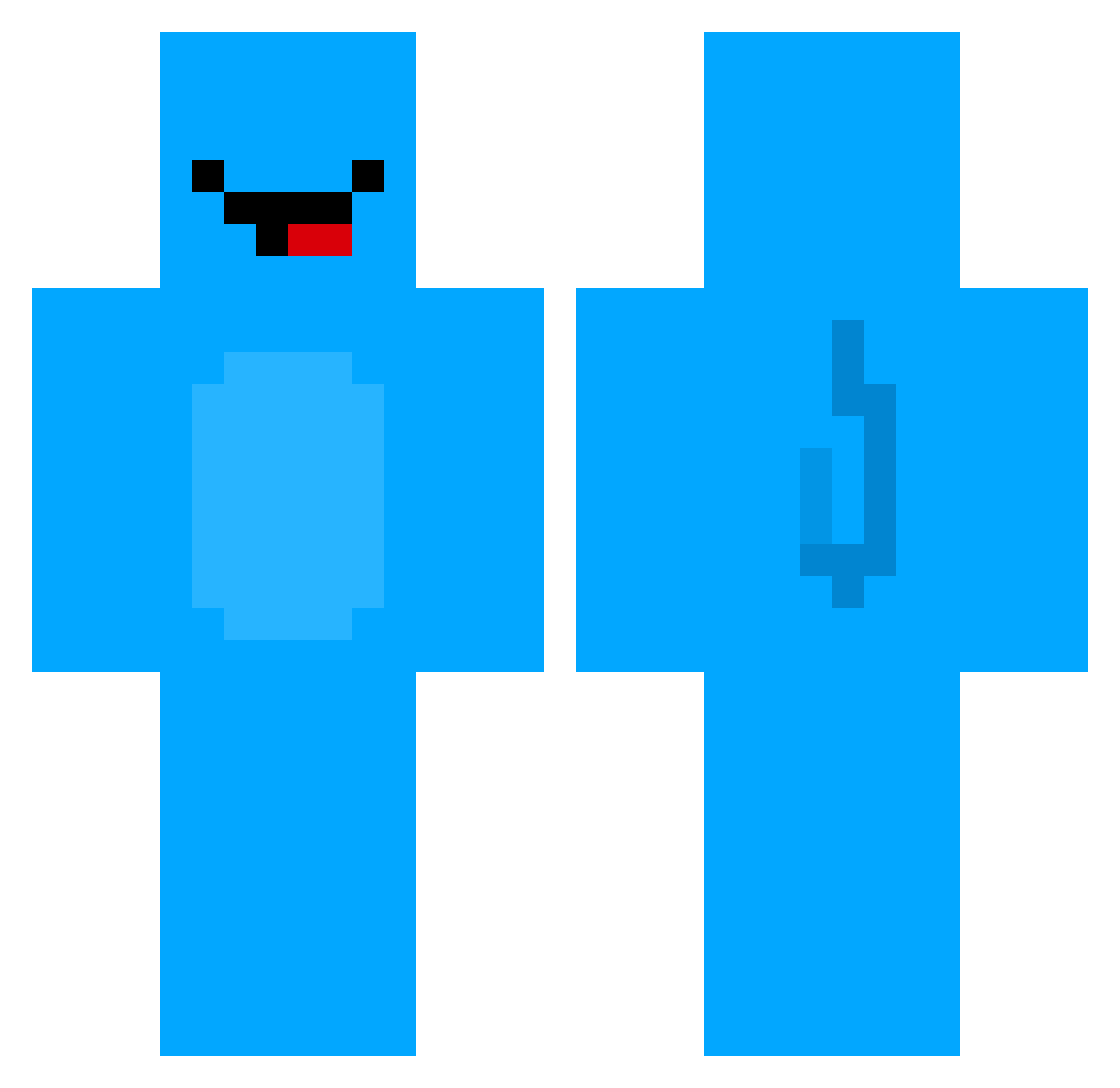 KALI_JUN Minecraft skin, front and back view