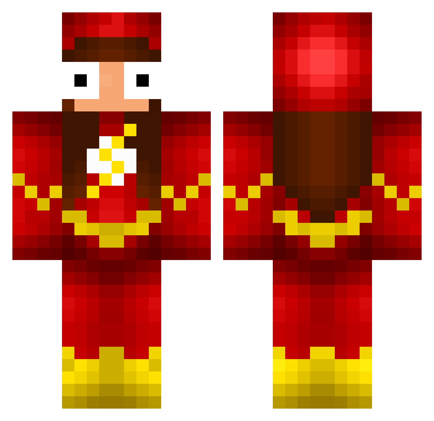joy Minecraft skin, front and back view