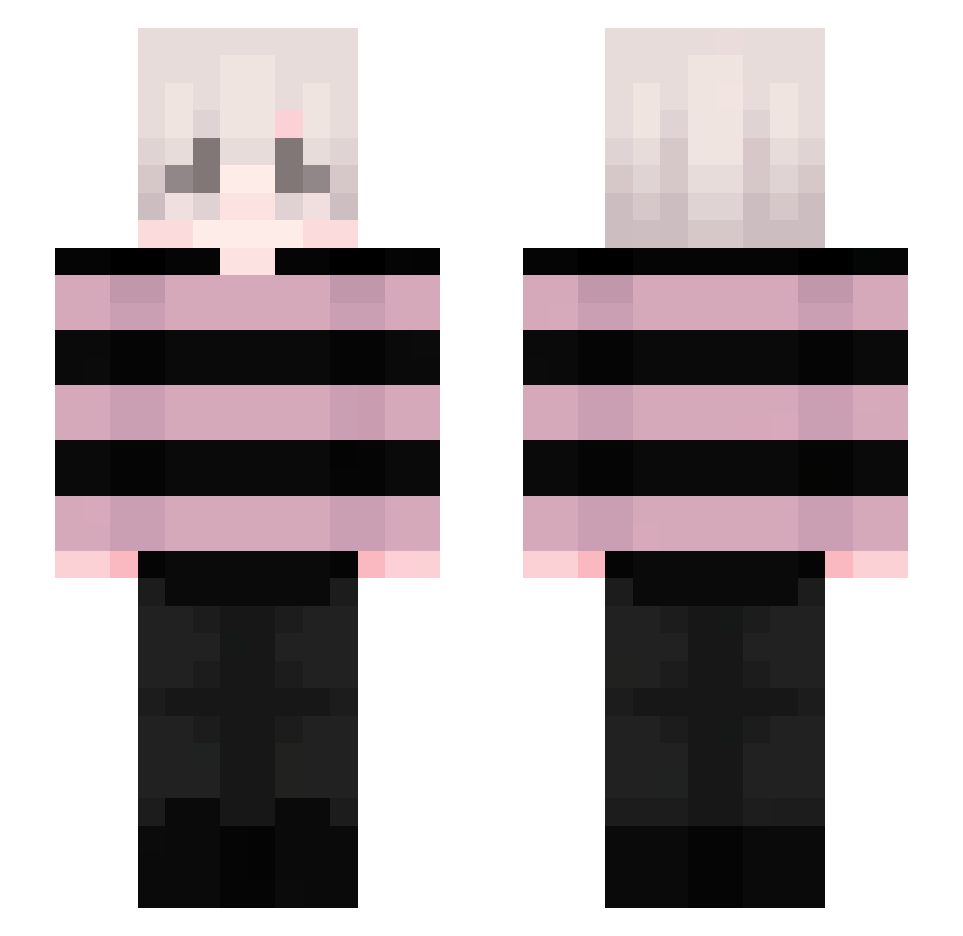 ZIGXER Minecraft skin, front and back view
