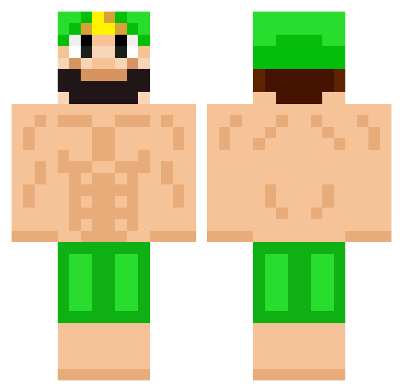JackWasTaken1 Minecraft skin, front and back view