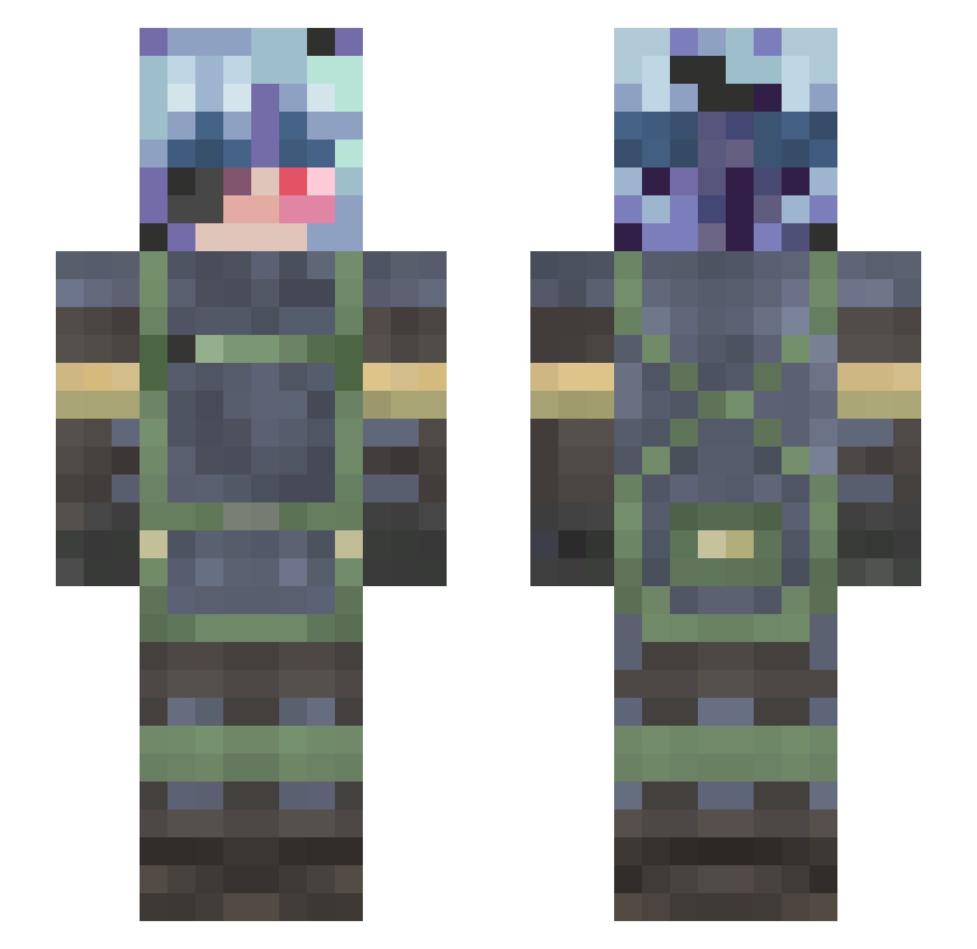 alfonzo01 Minecraft skin, front and back view