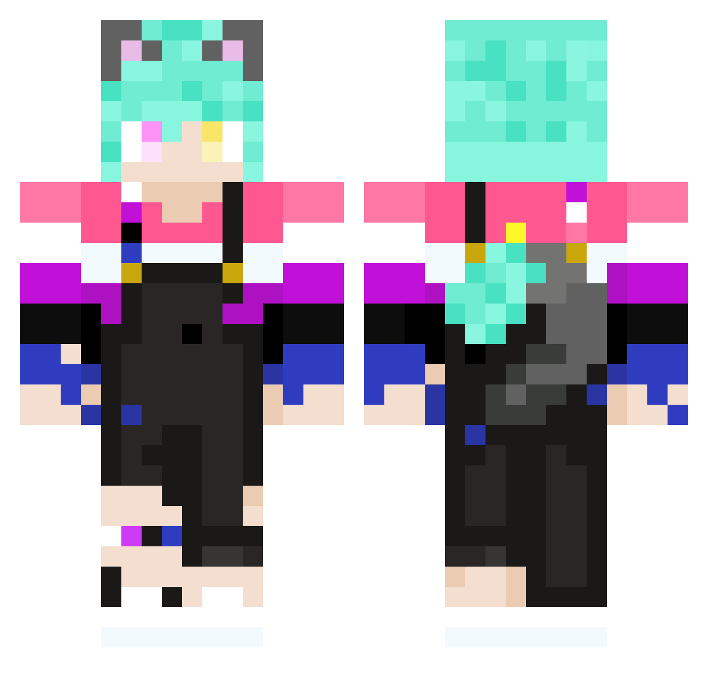 ThiccStavs Minecraft skin, front and back view